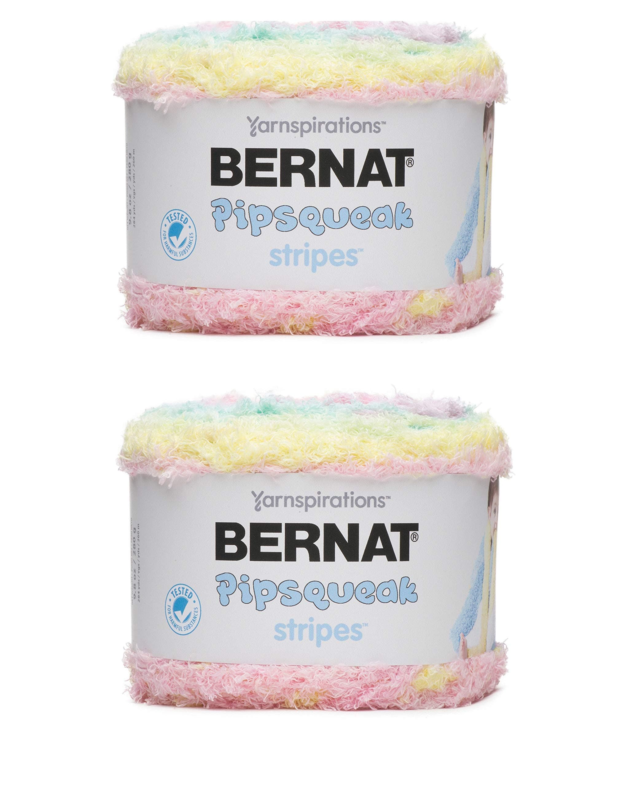 Bernat Pipsqueak Stripes Yarn, 9.8 Oz, Lullaby 2-Pack