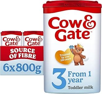 Cow & Gate 3 Toddler Baby Milk Powder Formula, 1-2 Years, 800 g (Pack of 6) - Packaging May Vary