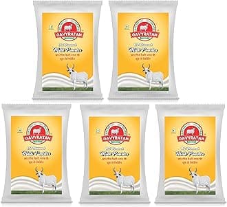 GAVYRATAN A2 Cow Skimmed Milk Powder 1kg | All Natural | 100% Pure | Boosts Liver Health Pack of 5