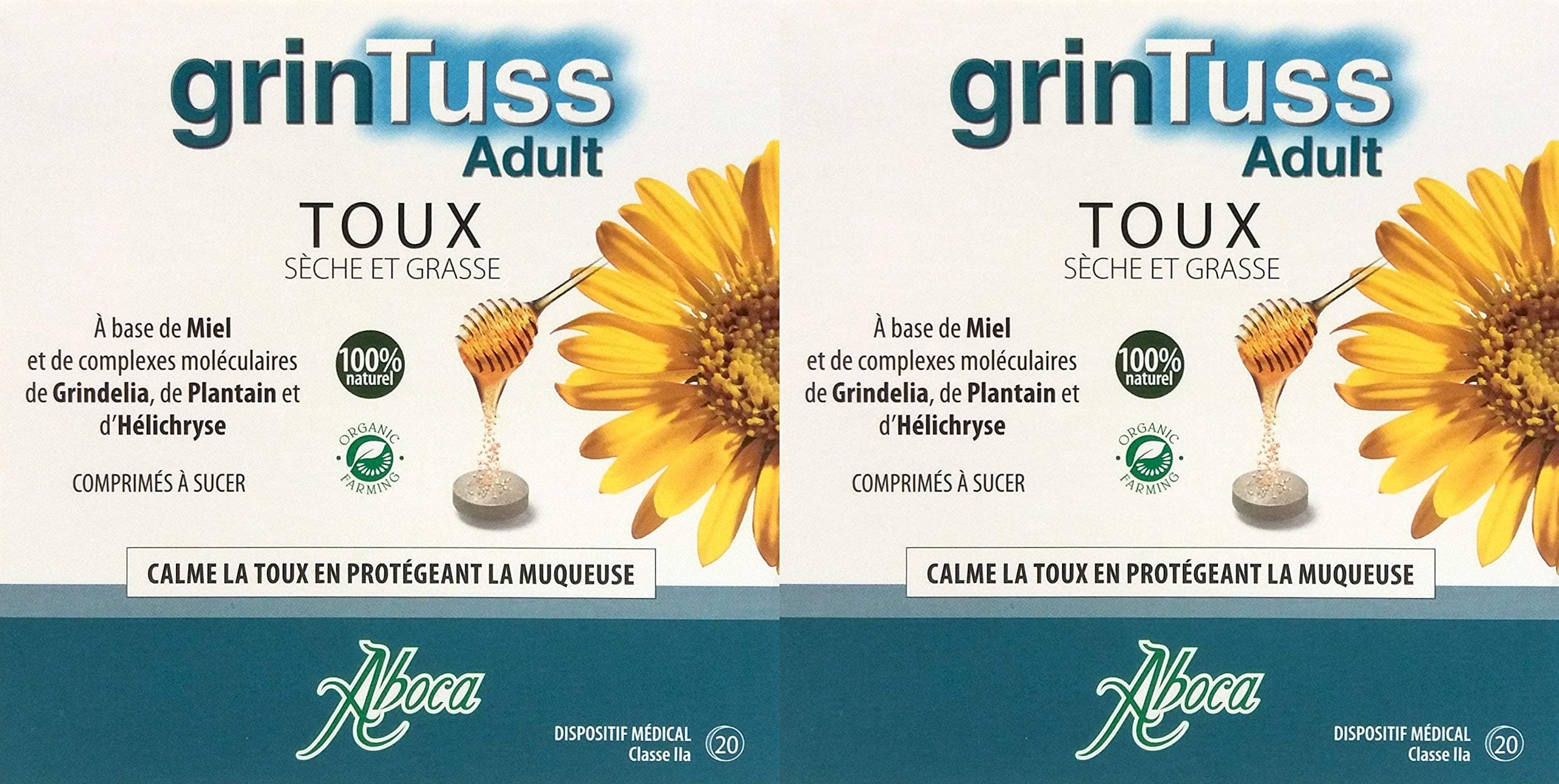 Aboca GrinTuss 20 Sugar Tablets Pack of 2