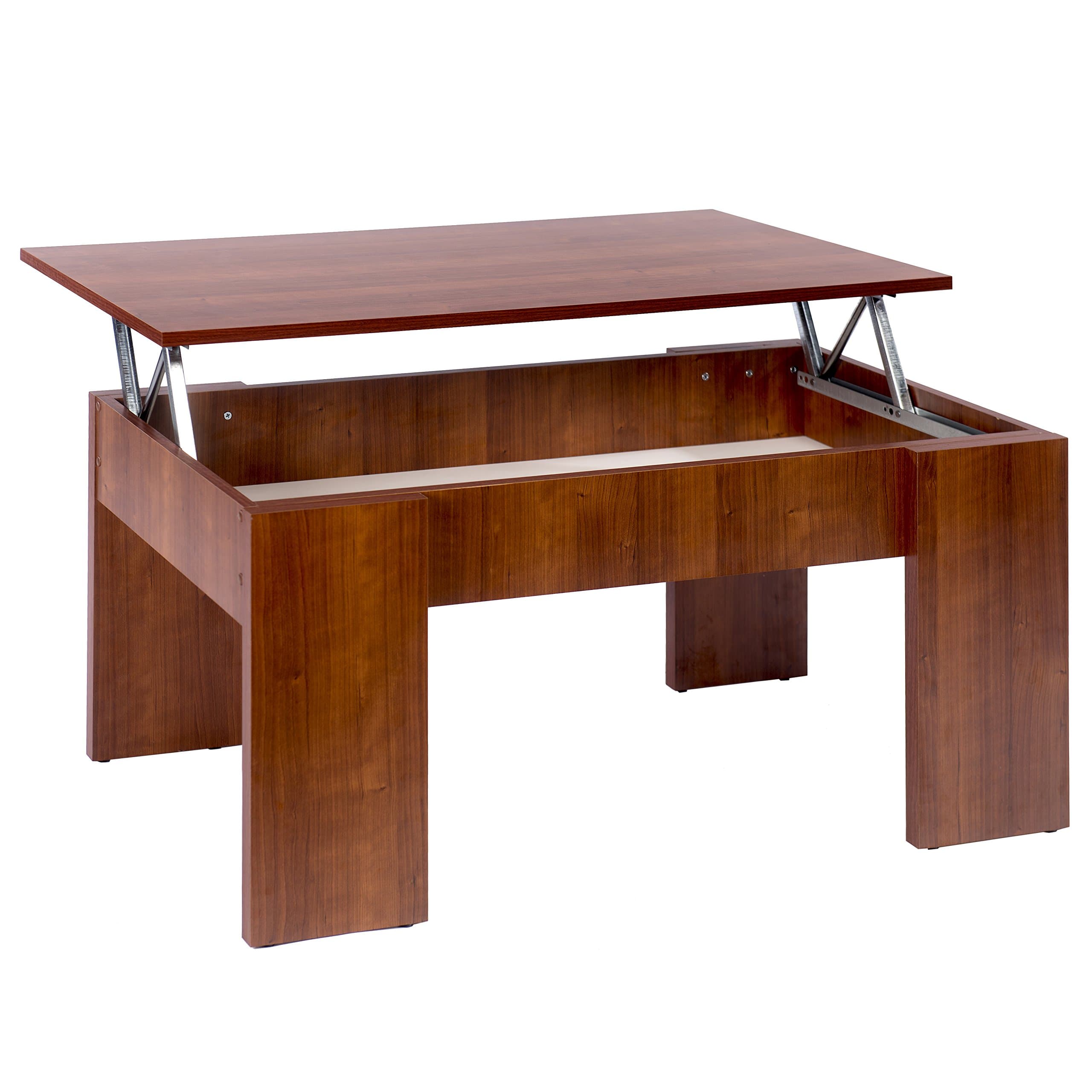 Studio Decor C029 MCLARA – Lara Liftable Centre Table, 100 x 50 x 44.6 – 58 cm, Melamine, 100 x 50 x 44.6 cm Scandanavian 100x50x44.6 cm walnut brown