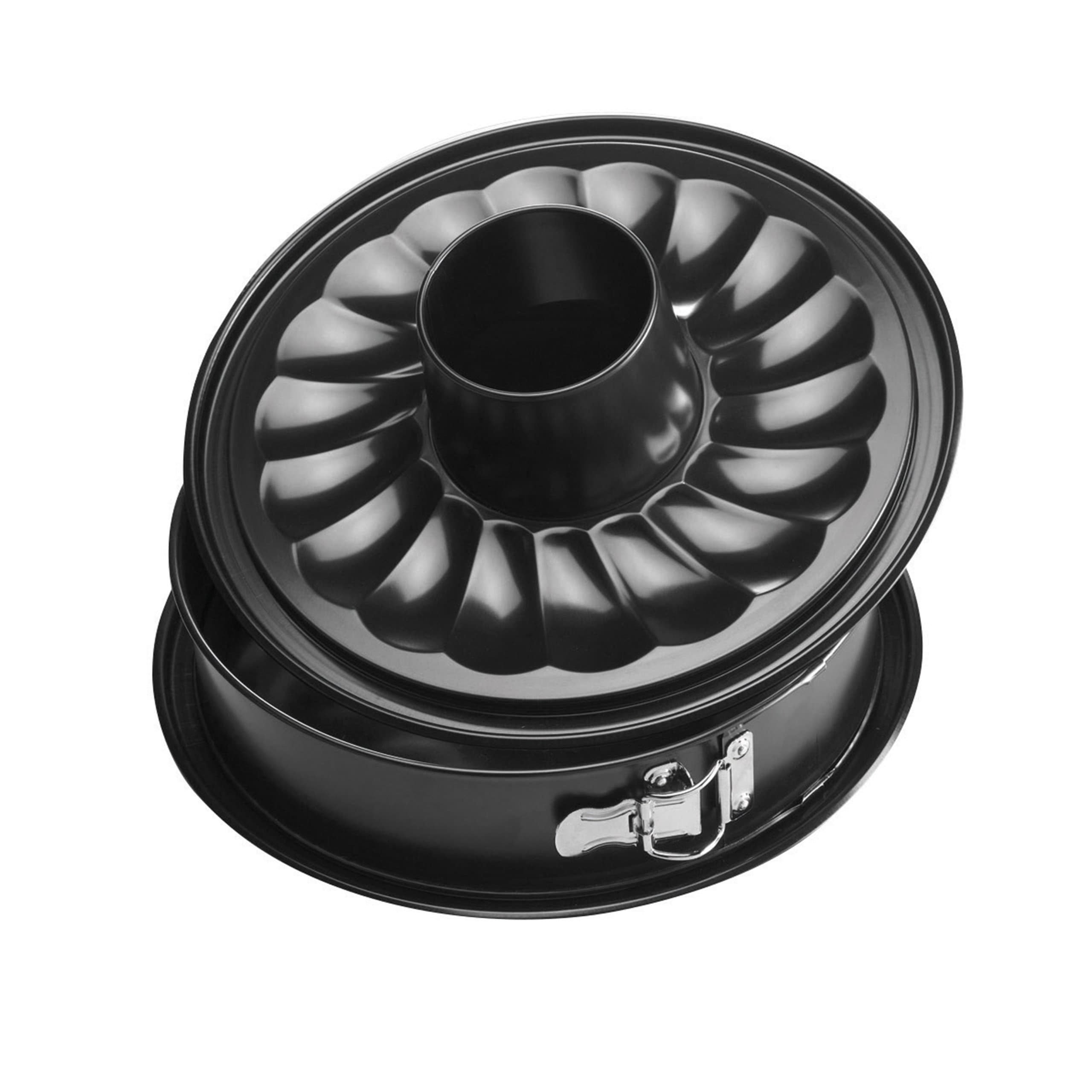 Grizzly Springform Cake Tin with 2 Loose Bases - Round Quick Release - Non-stick - 26 cm (inner dimension) - Black