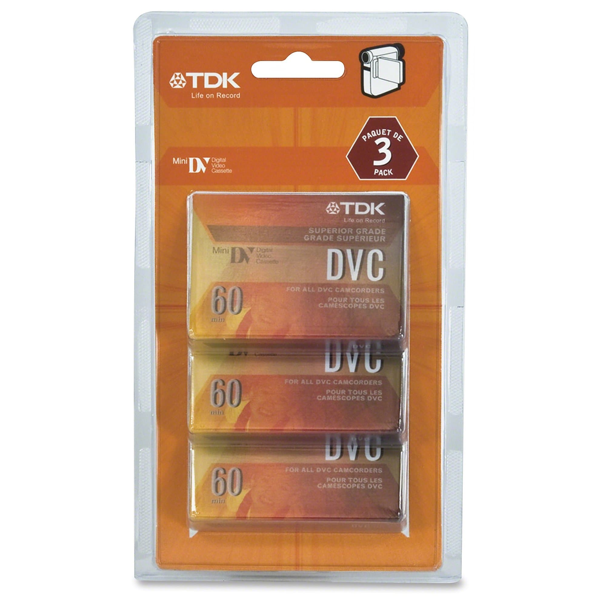 TDK MiniDV Tapes, 60 Minute (3-Pack)