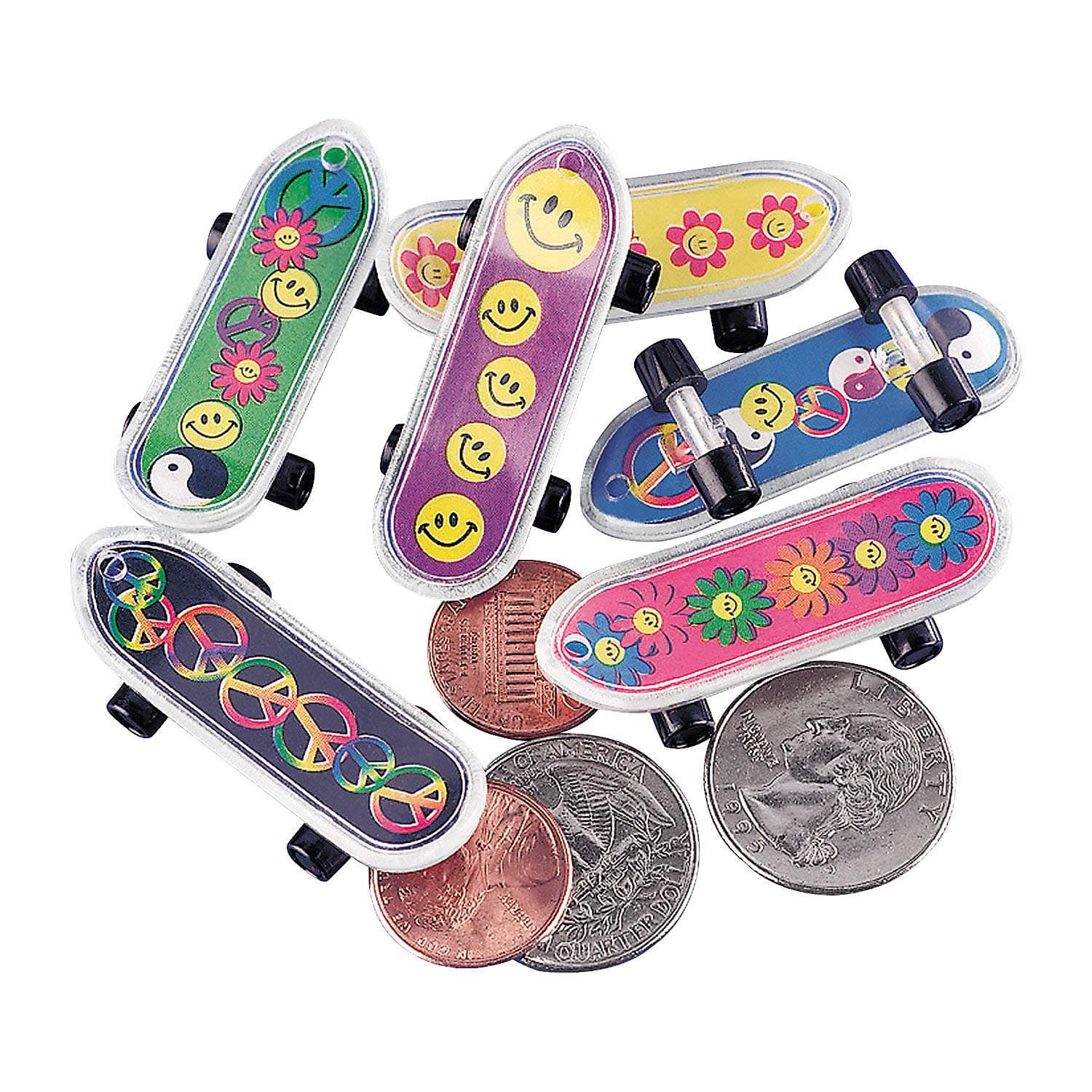 Fun Express - MINI SKATEBOARDS - Plastic, 2" (1-Pack of 36)