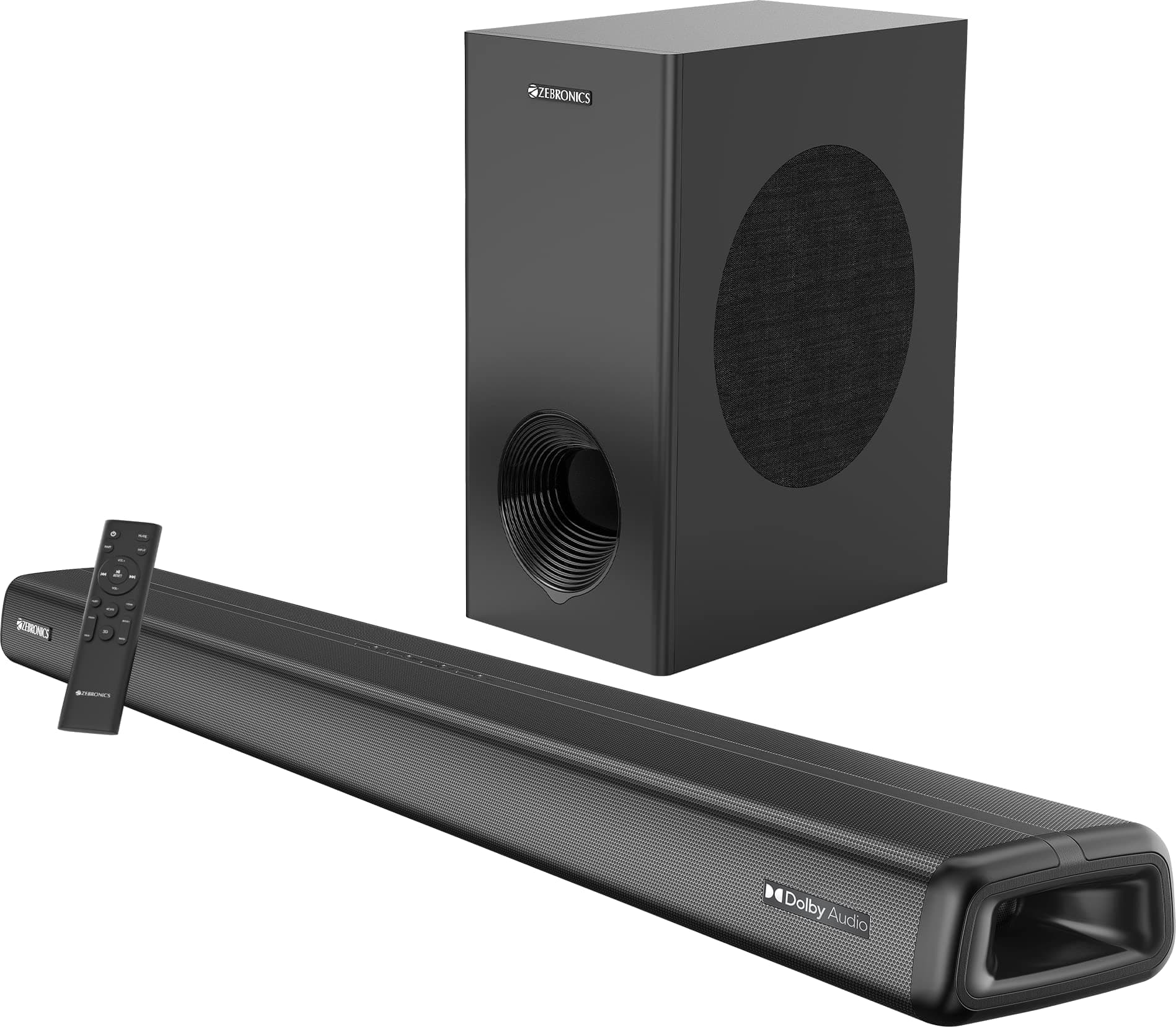 Zebronics Zeb Jukebar 9200 DWS Dolby Digital Plus Soundbar Supporting Bluetooth USB/AUX/Optical in/HDMI(ARC), Wall mountable with LED Display and Media Controls