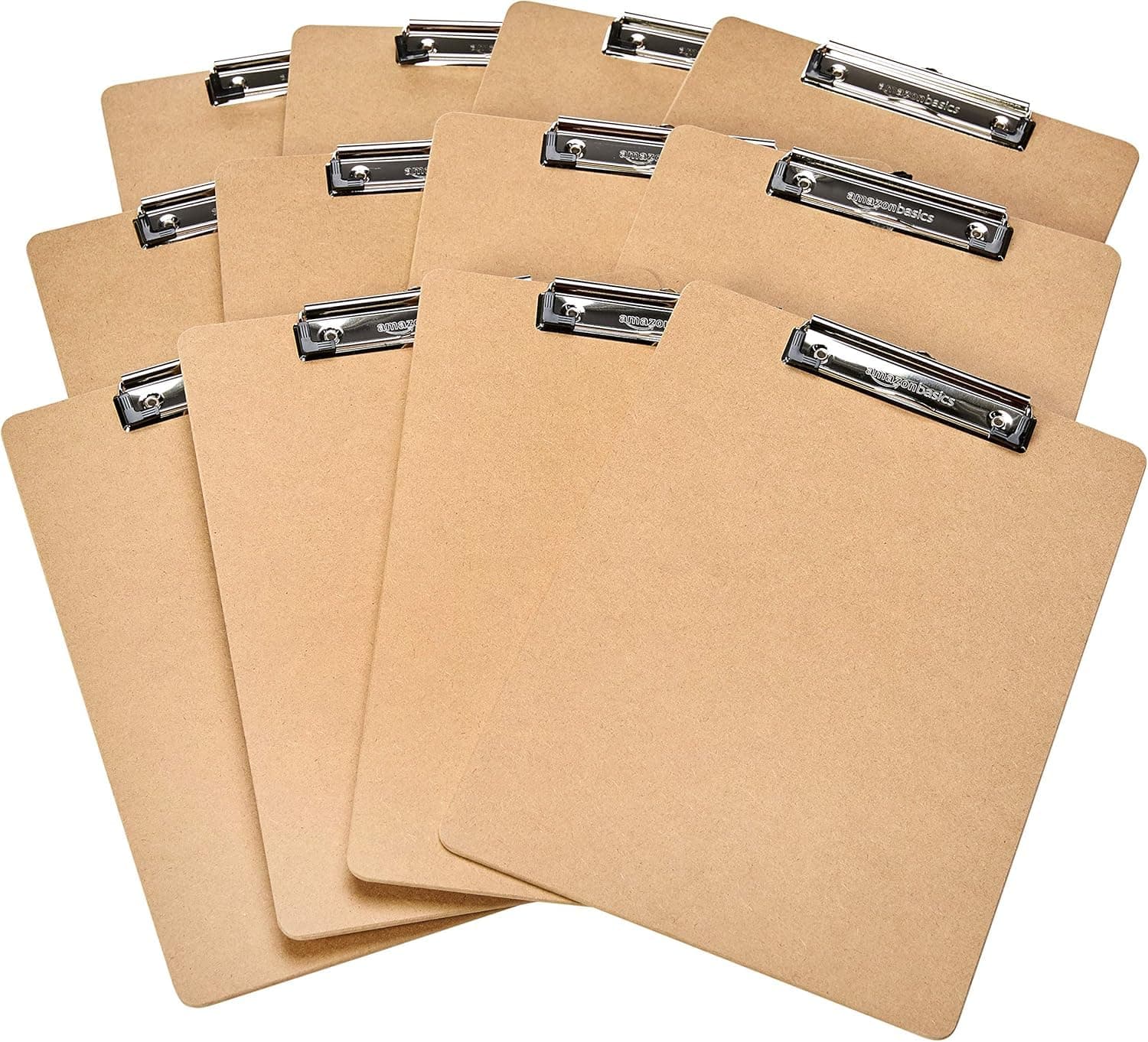 AmazonBasics Hardboard Clipboard - 12-Pack