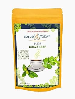 Lotustoday, Guava Leaf Tea, Pure Herbal Guava leaves Tea bags - 20 Tea Bags pack