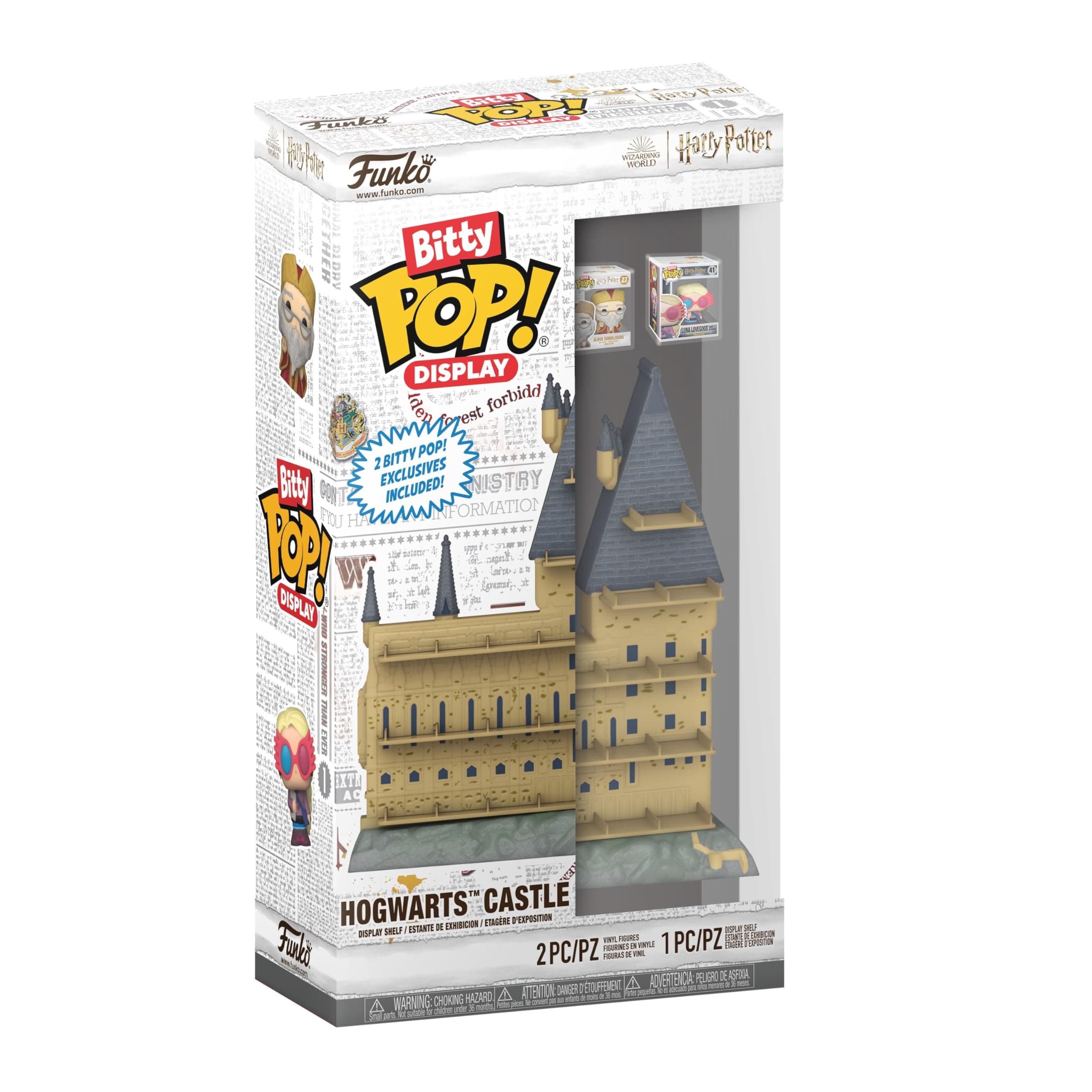 Bitty POP! Display: Harry Potter - Hogwarts Castle with Dumbledore and Luna Lovegood - Collectable Vinyl Figure - Gift Idea - Official Merchandise - Toys For Kids & Adults