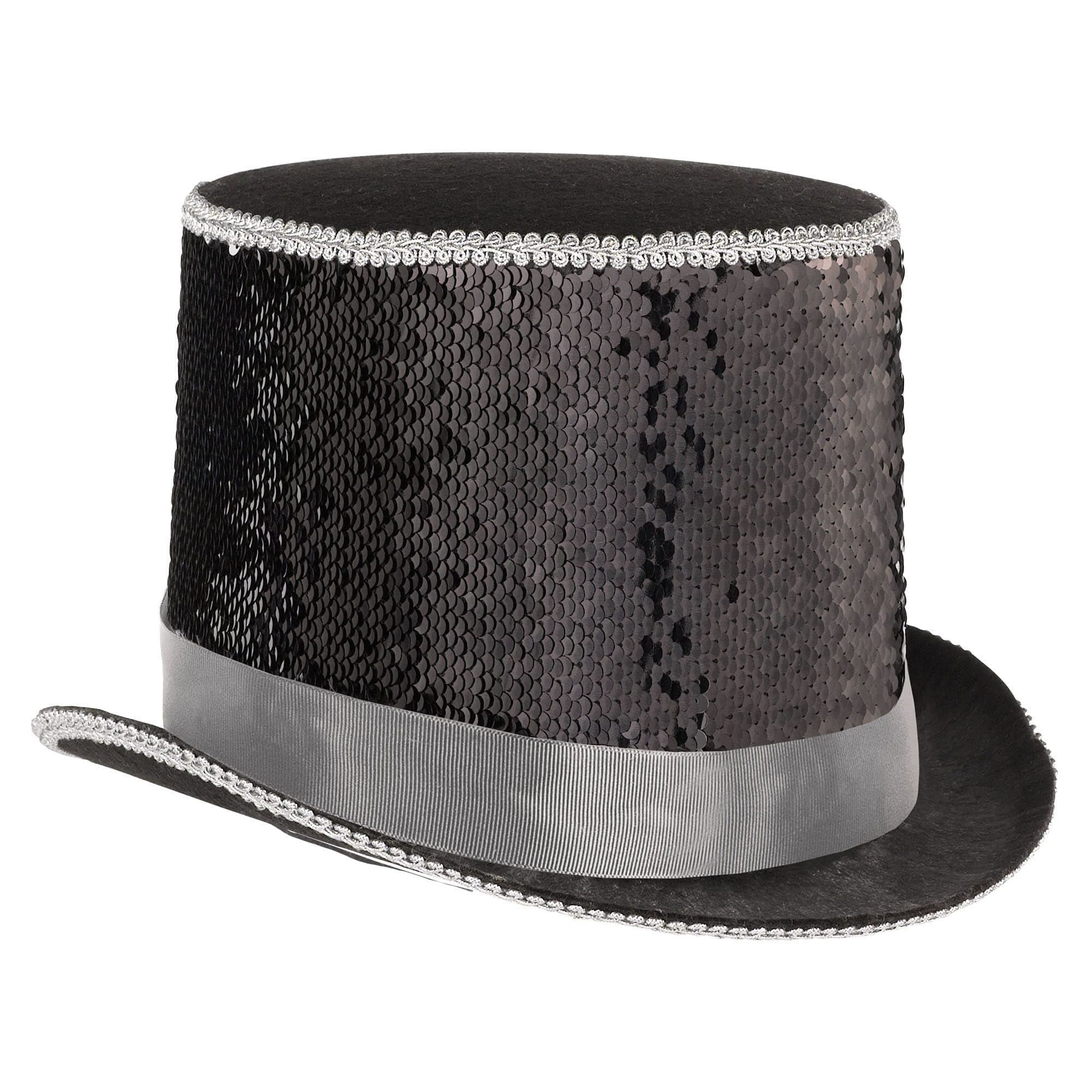 amscan Black And Silver All Nighter Top Hat