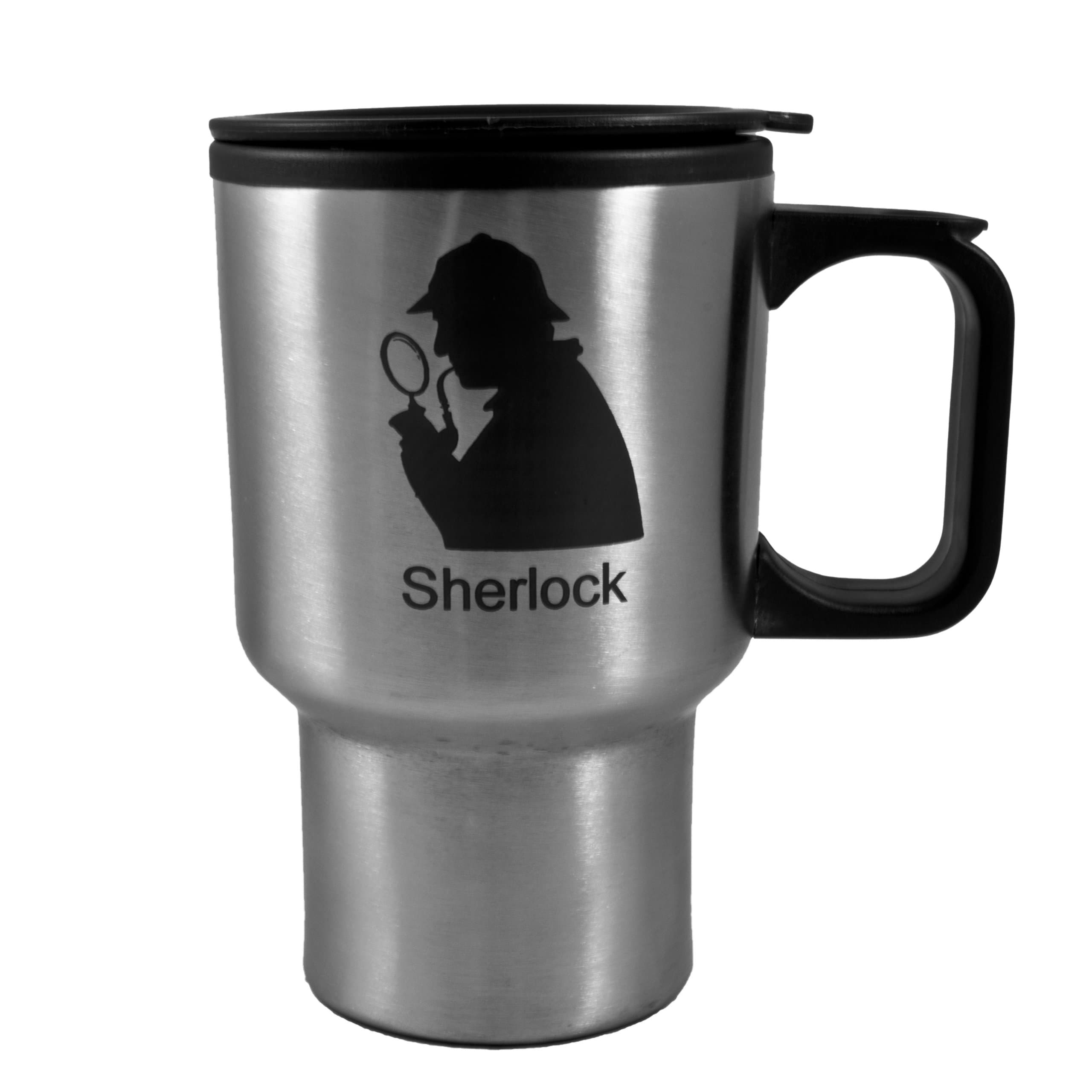 14oz Sherlock stainless steel mug W/Handle