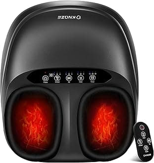 Shiatsu Foot Massager with Heat and Compression, Deep Kneading Foot Massage for Plantar Fasciitis Relief, Remote Control, Multi Massage Modes, Auto Shut-Off Timer, FSA Eligible, Mothers Day gift