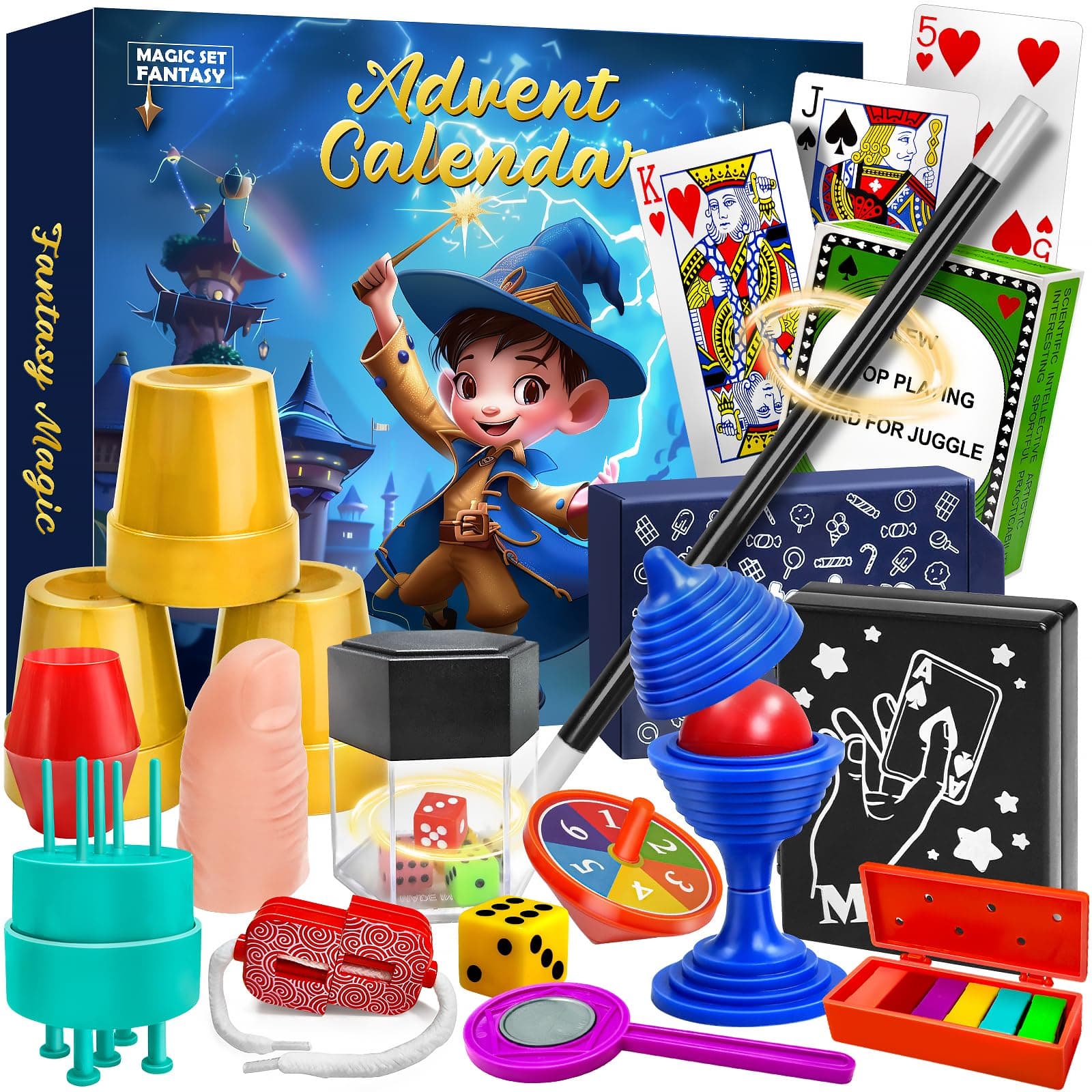 Ppotyo 2024 Advent Calendar Magic Set Magic Tricks for Kids to Perform with Video S-T-E-M Gifts for 8-12 Age Boys and Girls Christmas Gifts