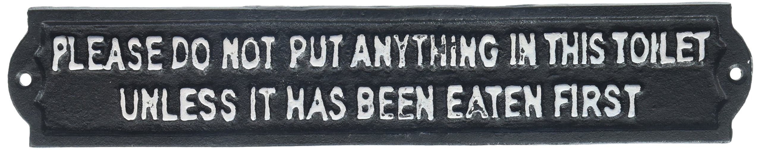 Abbott Collection 27-Iron AGE/348 Do Not Put Wall Sign, 12 inches L, Black, 4 Piece