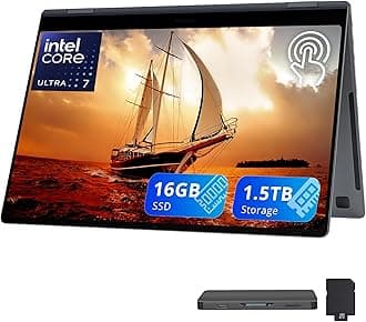 Samsung Galaxy Book4 Pro 360 Laptop, 16" AMOLED Touchscreen, Intel Ultra 7 155H, 16GB LPDDR5X, 1.5TB Storage(512GB SSD+1TB Docking Station Set), Backlit Keyboard, Fingerprint, Copilot AI, Win 11, Gray