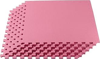 3/8" Thick Multipurpose EVA Foam Exercise Floor Mat, Interlocking Tiles, Anti-Fatigue for Home or Gym
