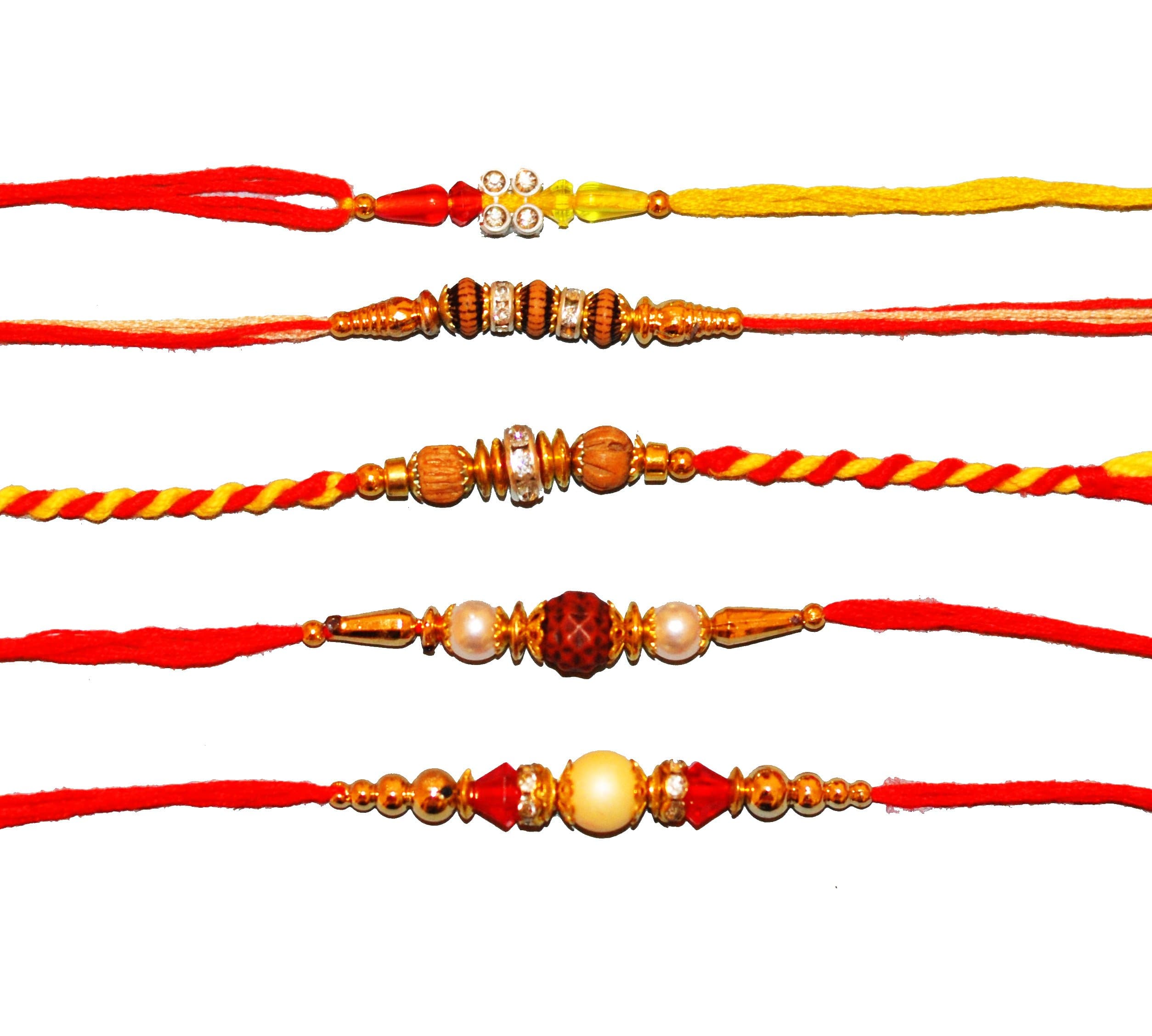 IS4A Set of 5 Assorted Rakhi Bracelets