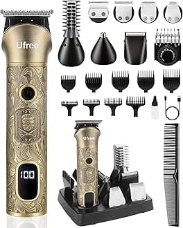 - Beard Trimmer for Men, Electric Razor Shaver, Cordless Hair Clipper Shaving Kit for Mustache Body Nose Ear Hair Facial, Adjustable Beard Grooming Kit Birthday Gifts for Men