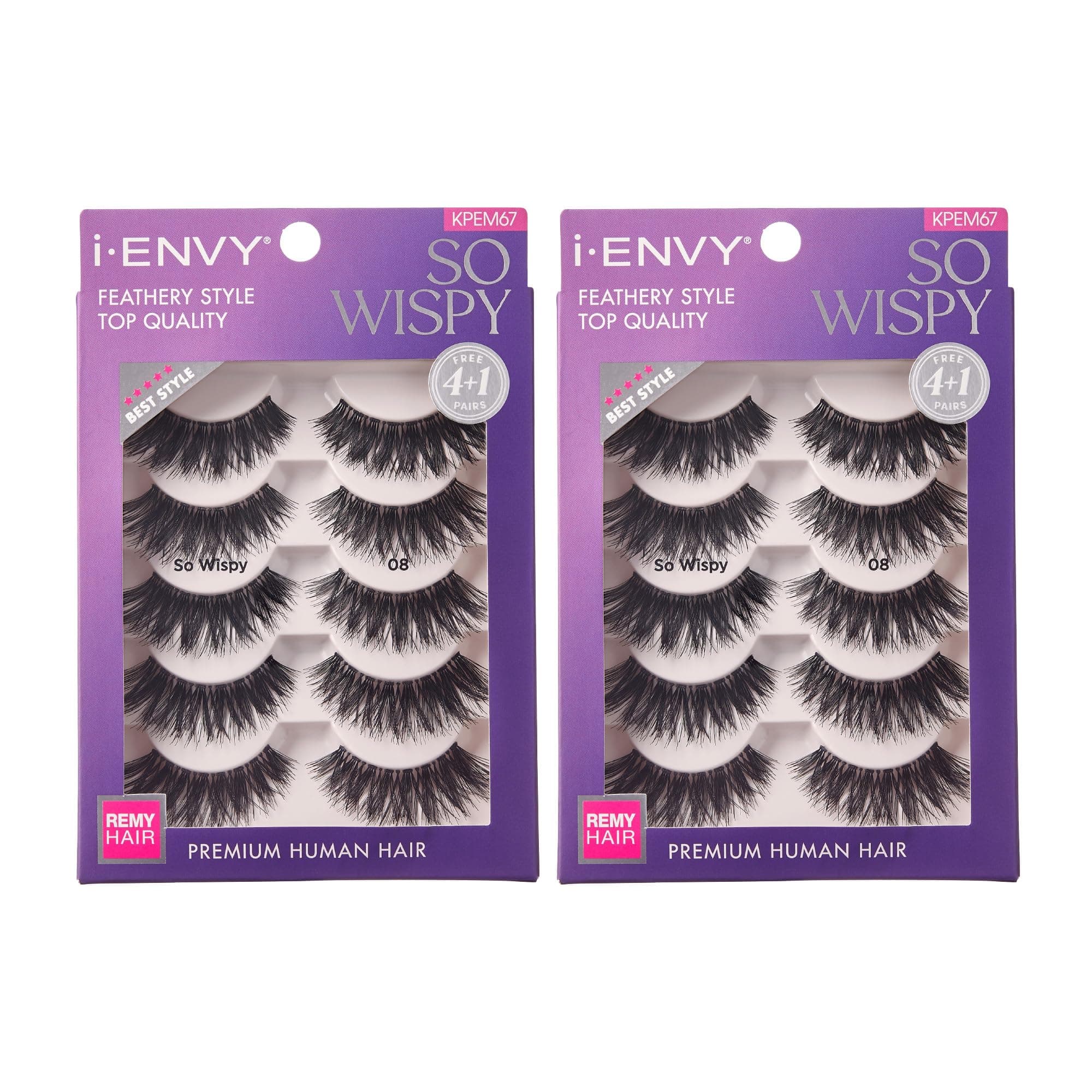 10 Pairs So Wispy False Lashes (2 Pack), Premium Quality 100% Human Hair, Fluffy Feathered Eyelashes with Volume & Curl, Natural Look, Lightweight, Comfortable, Reusable for Everyday Wear