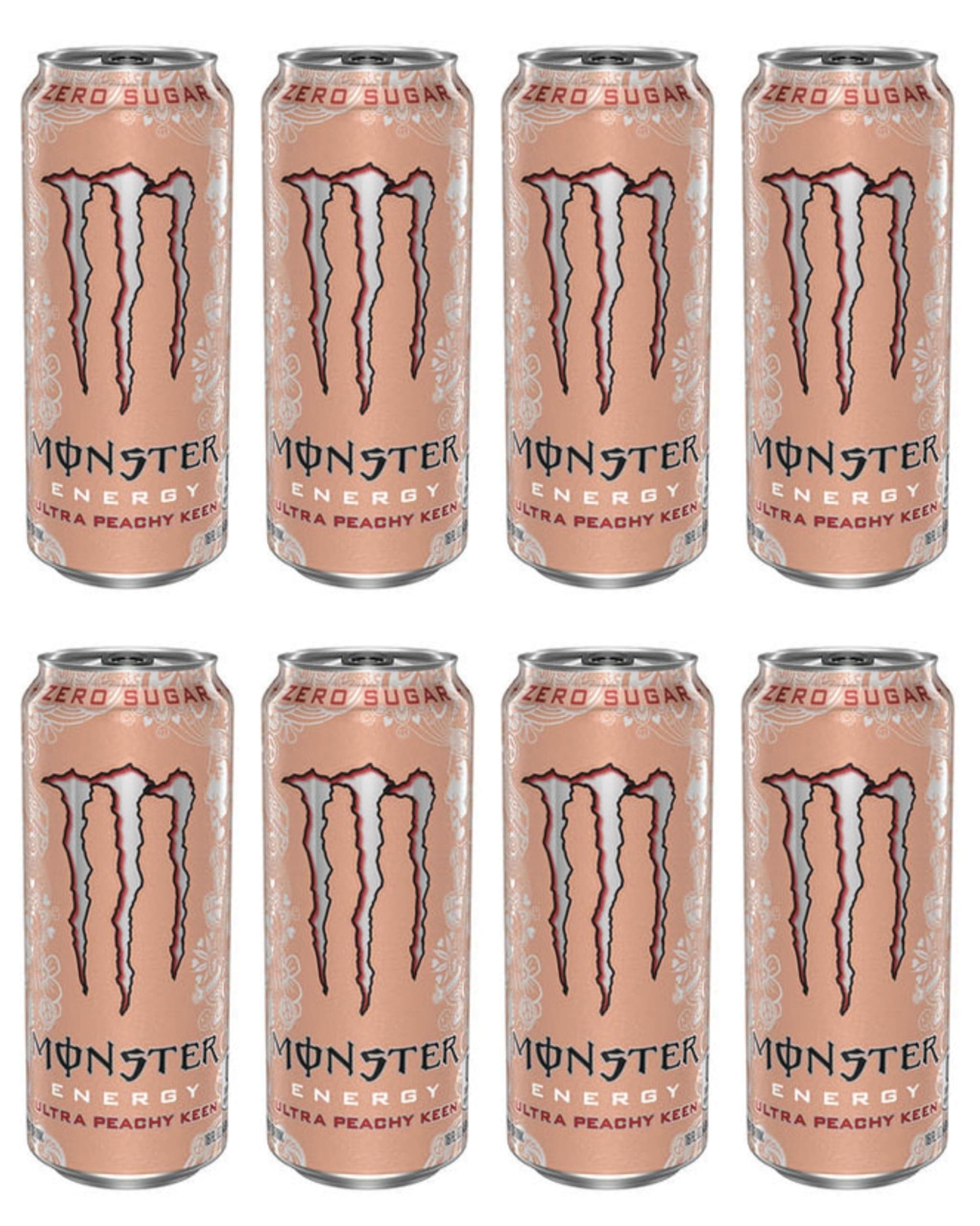 GenericMonster Ultra Energy Drink || Zero Sugar Cans || 8 Pack (16 Fl Oz, Peachy Keen)