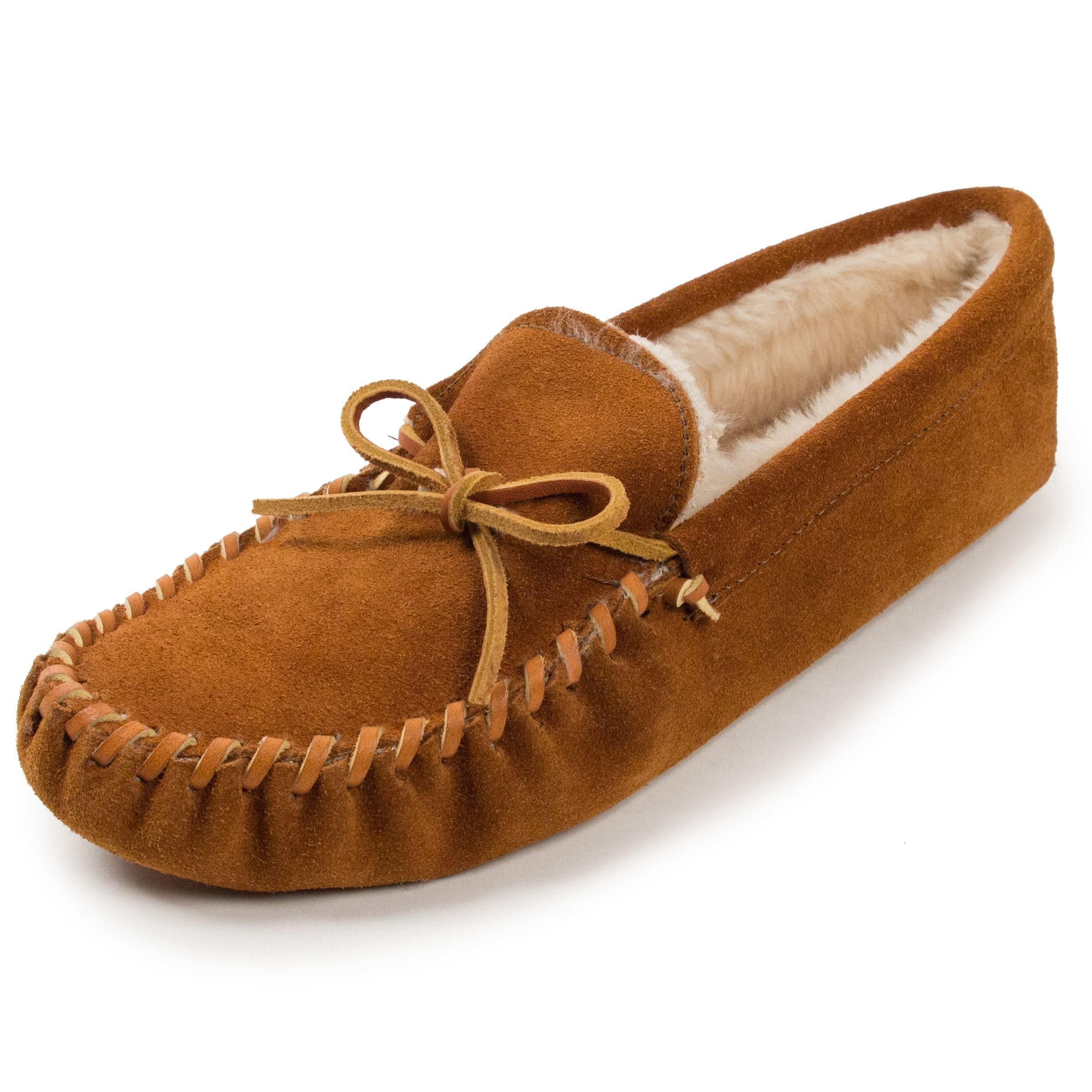 Men's Pile Lined Soft Leather Sole Slipper
