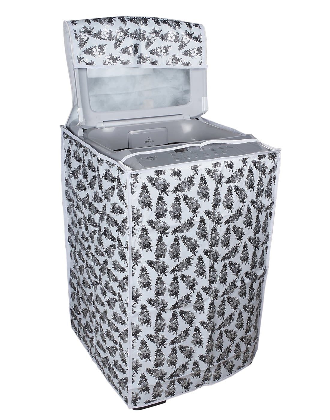 Classic® Top Load Washing Machine Cover Suitable For LG 6 Kg, 6.2 Kg, 6.5 Kg, 7 Kg (56cmsX56cmsX85cms, Black & White)