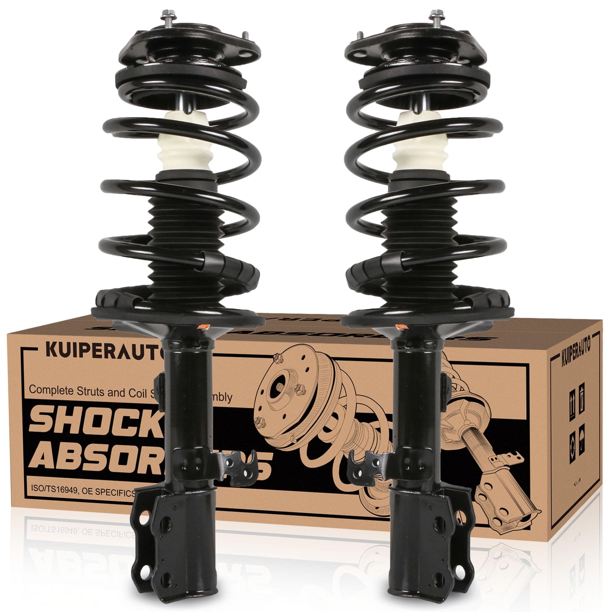 Front Complete Strut Coil Spring Assembly Compatible for 2003-2008 Toyota Corolla 172115 172114 (2PCS)