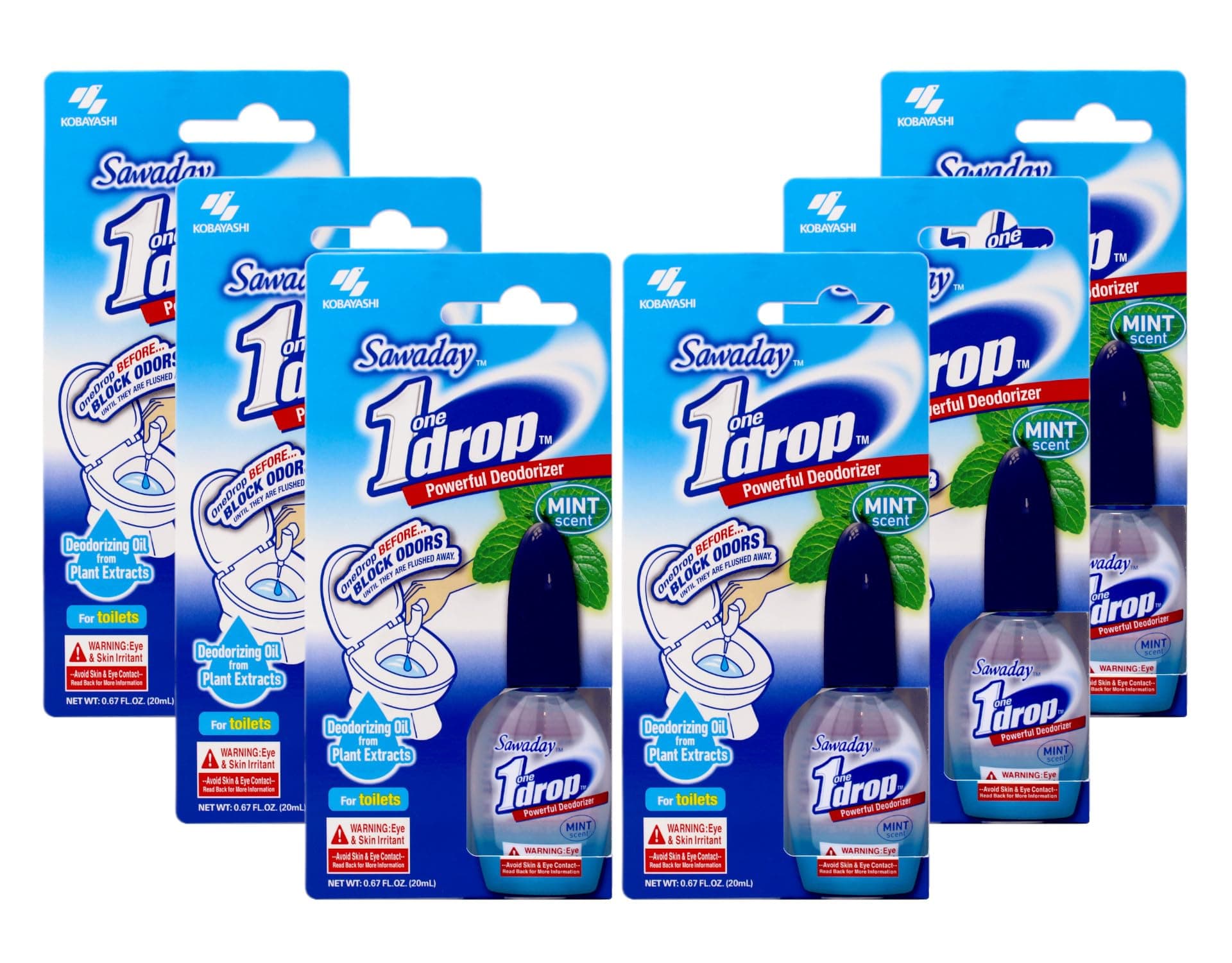OneDrop(TM) - Powerful Concentrated Bathroom Deodorizer Drops 6 Pack AD