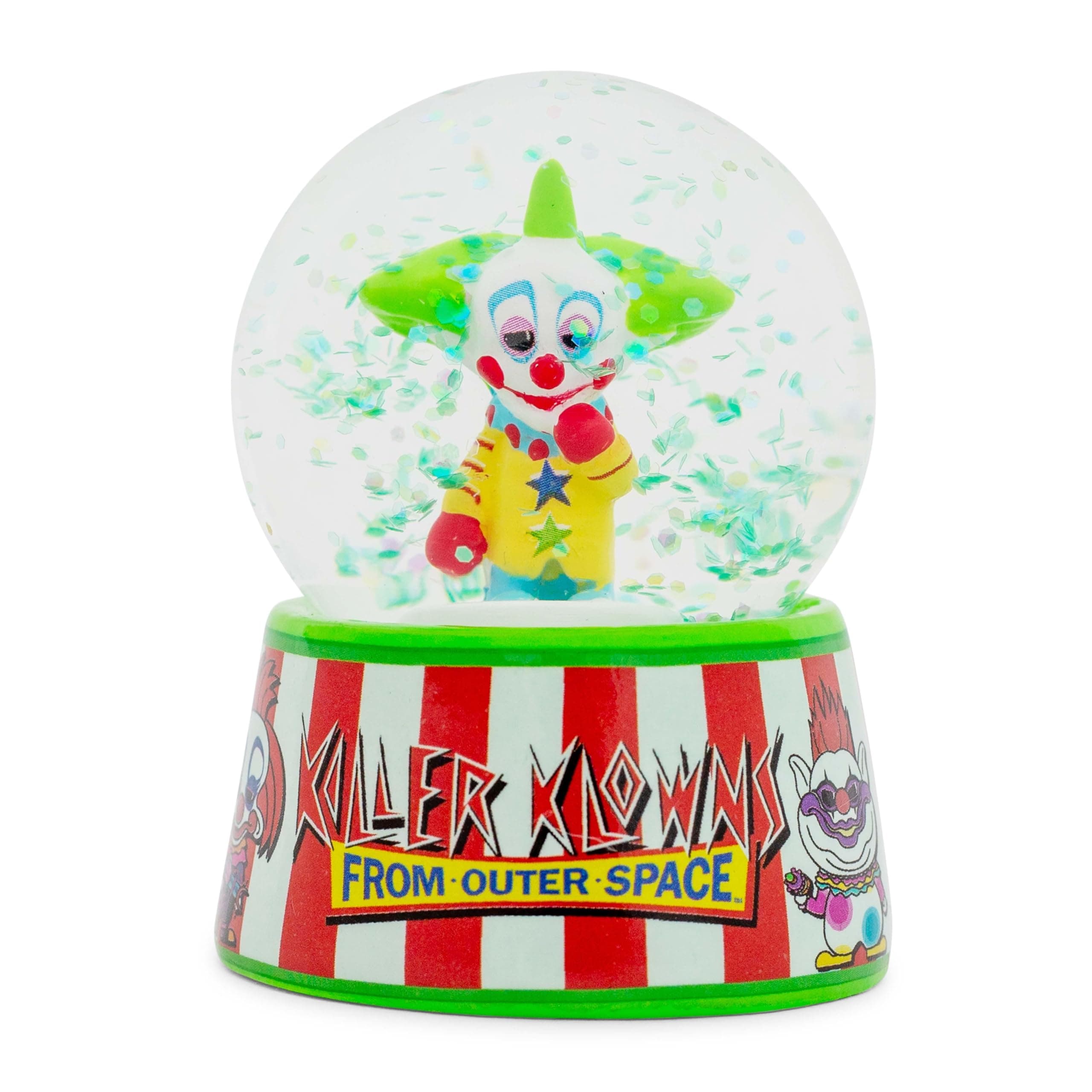 Killer Klowns from Outer Space Shorty Mini Snow Globe with Swirling Glitter Display | Horror Movie Collectible Keepsake | 3 Inches Tall