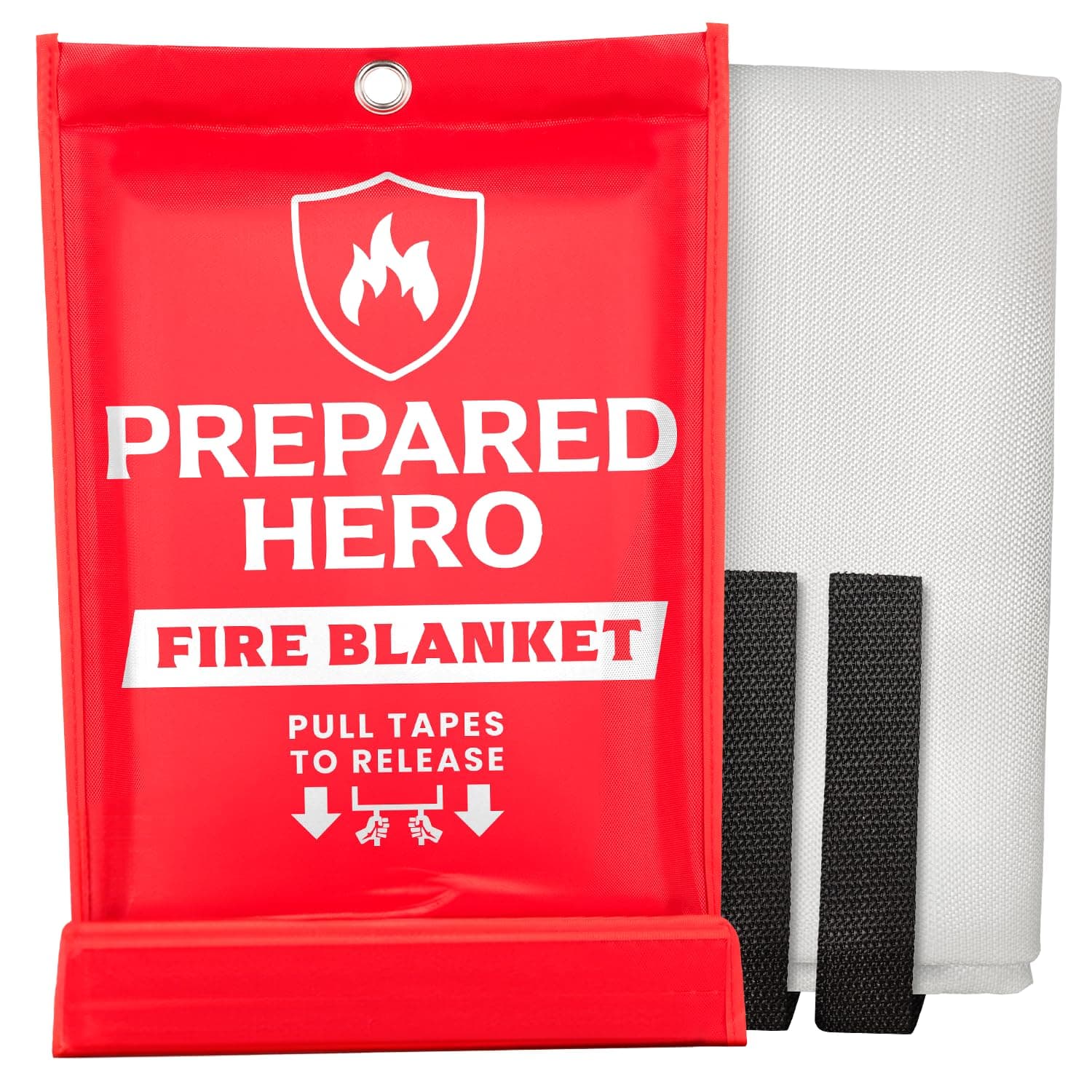 Prepared Hero Emergency Fire Blanket - 1 Pack - Fire Blanket for Kitchen, 40" x 40", Fire Blanket for Home Fiberglass
