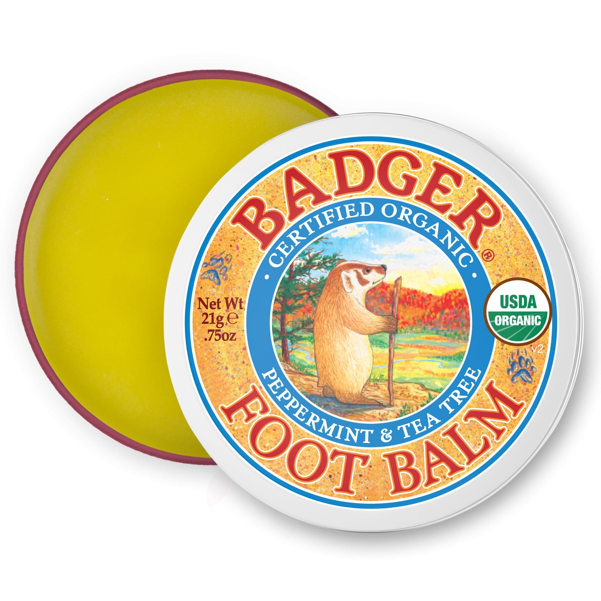 Badger Foot Balm (Peppermint & Tea Tree) [0.75 oz tin] [Health Care & Care Supplies]