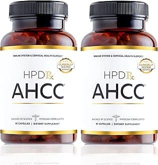 HPD Rx Premium AHCC & Shiitake Mushroom 1100 mg per Serving Supplement, Natural Immunity Booster, Maintains Natural Killer Cell Activity | AHCC is Proven in 30+ Studies | 60-Day Supply, 2-Pack