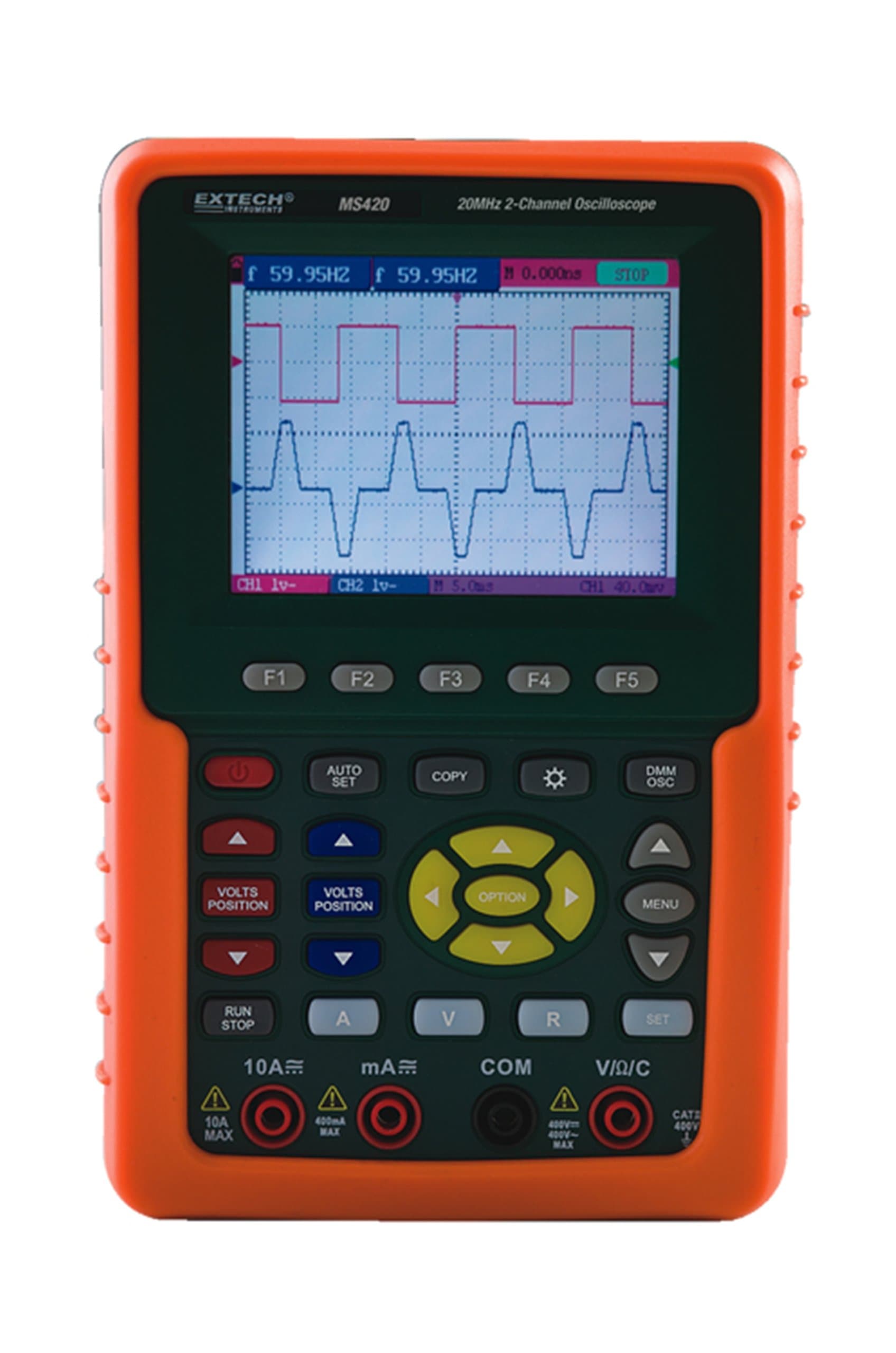 ExtechMS420 20 MHz 2-Channel Digital Oscilloscope