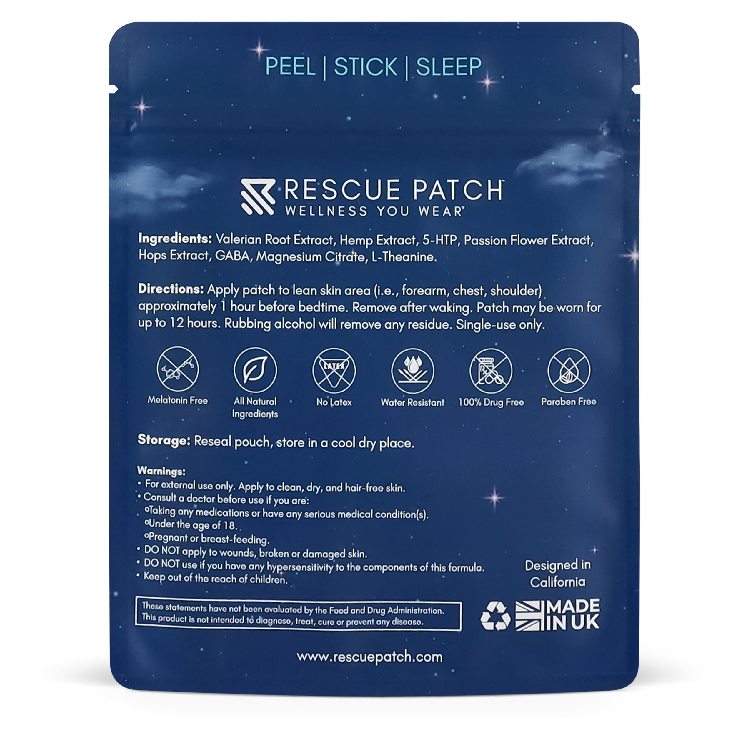 Sleep Patches for Adults Extra Strength – Natural Sleeping Patch, Melatonin-Free Patch for Relaxation & Restful Night – Long-Lasting Formula