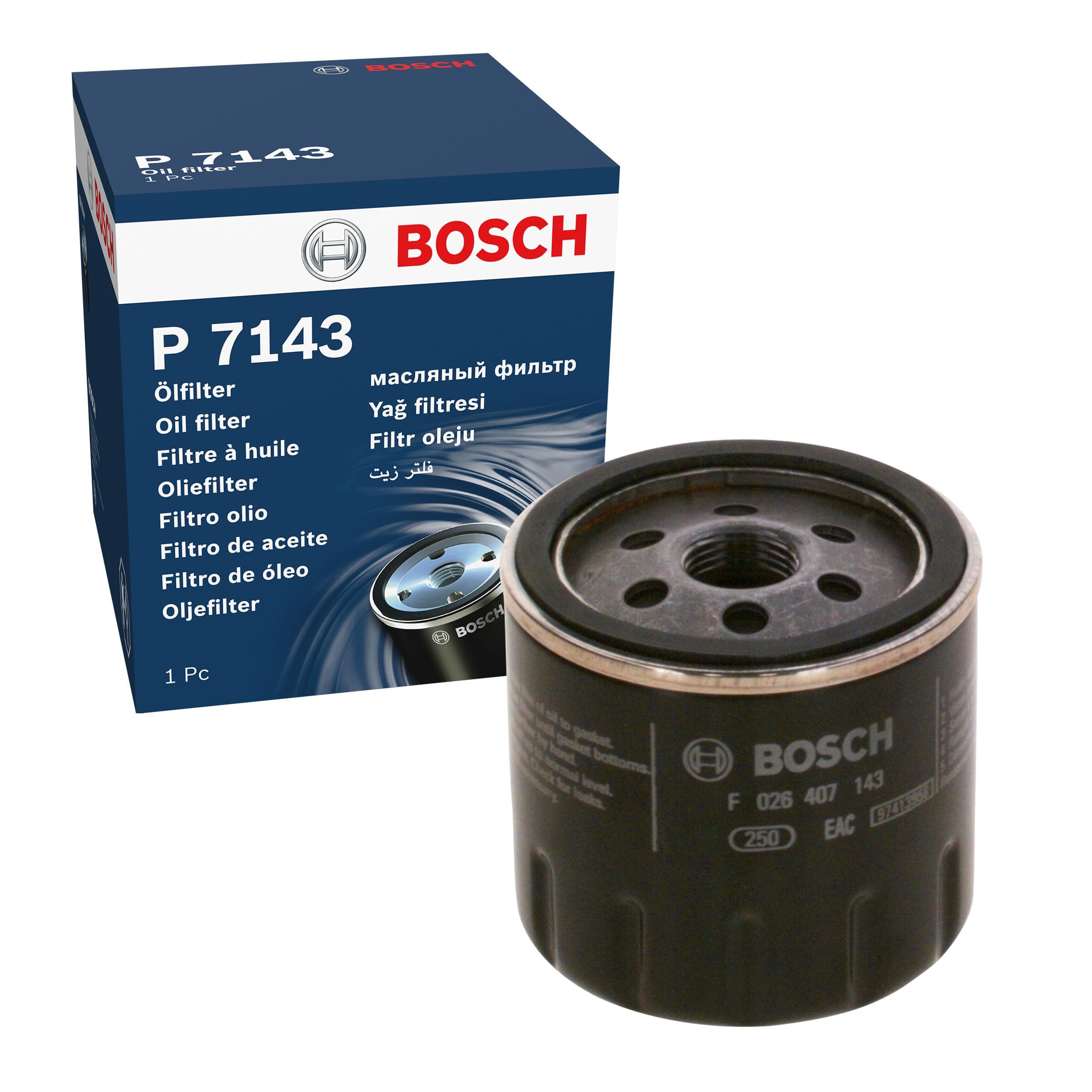 P7143 Car Oil Filter - Separates Soot and Metal Particles from Engine Oil - Provides Reliable Engine Lubrication