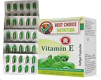 Vitamin E, 50 capsules |for beautiful skin, healthy hair and eyes
