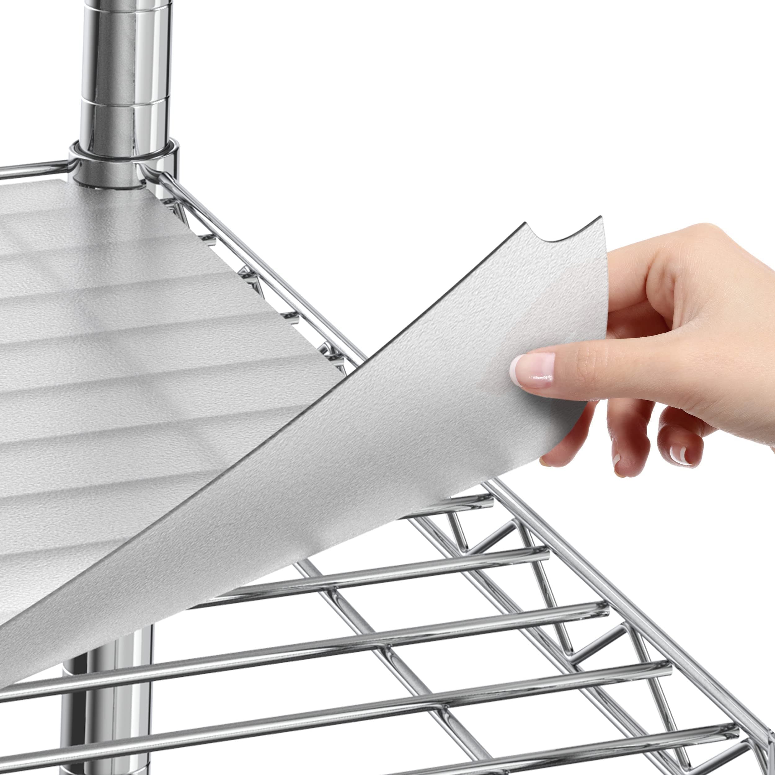 Set Of 4 Shelf Liners For Wire Shelf Liner- Long Lasting Premium Quality-Color Frosted Clear 24 x 48 by Sterling Shelf Liners