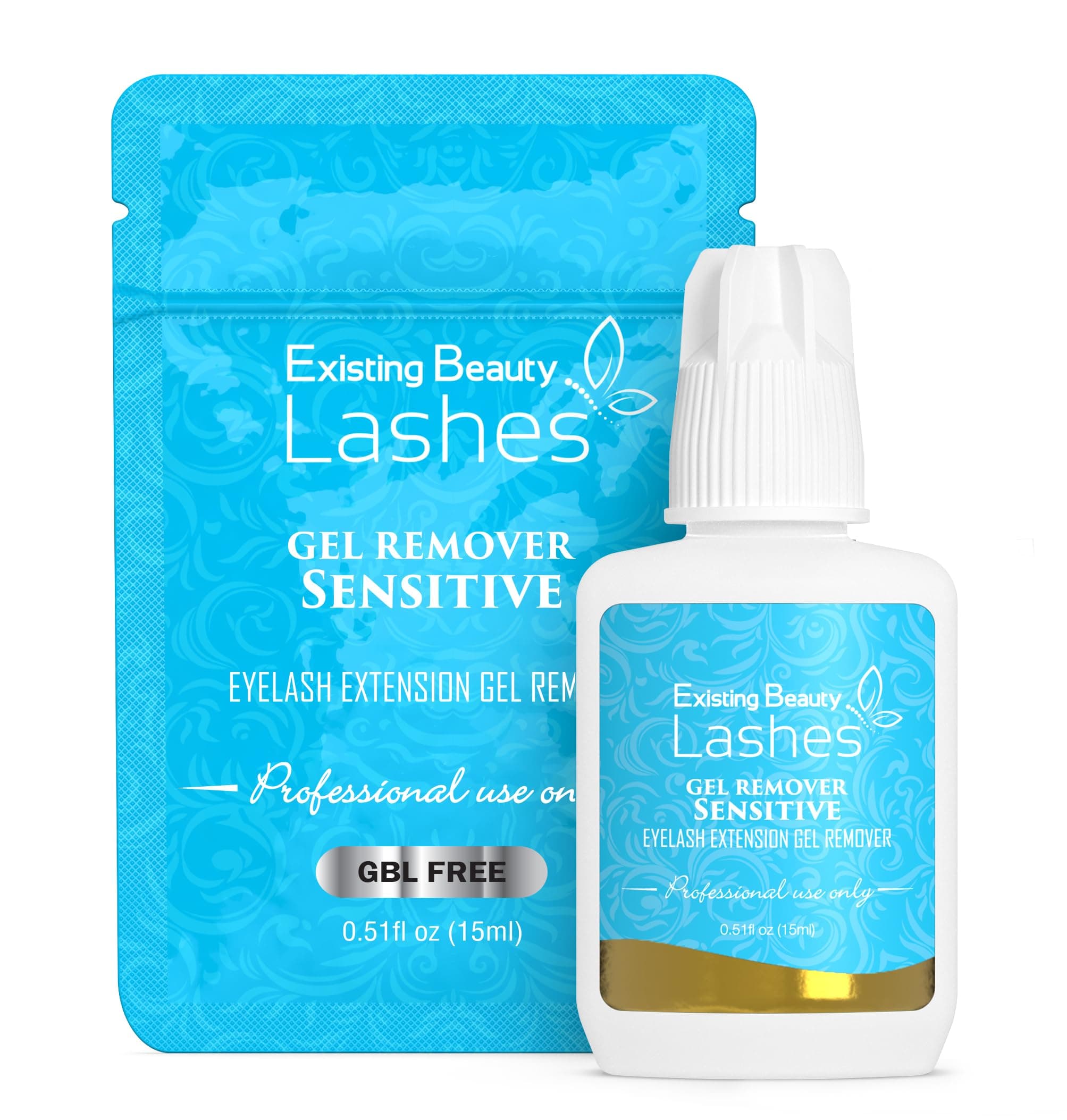 Sensitive Lash Remover for Lash Extensions - GBL Free Eyelash Extension Remover Gel - Fast-Acting Lash Extension Remover, Efficient Lash Glue Remover 15 ml - Existing Beauty Lashes