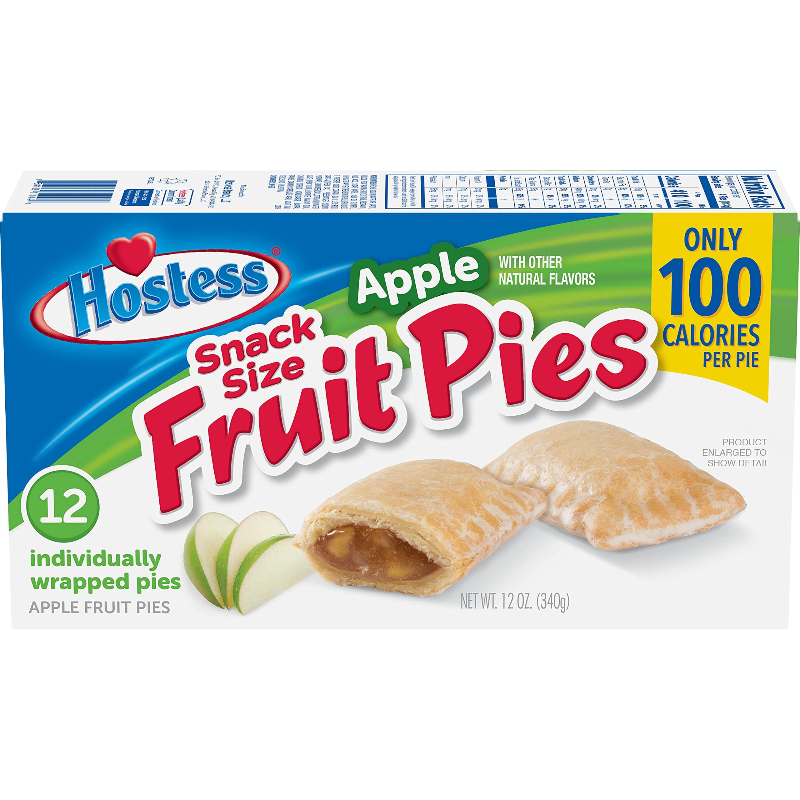 HOSTESS Snack Size Apple Fruit Pies, 12 count, 12 oz (Pack of 6)
