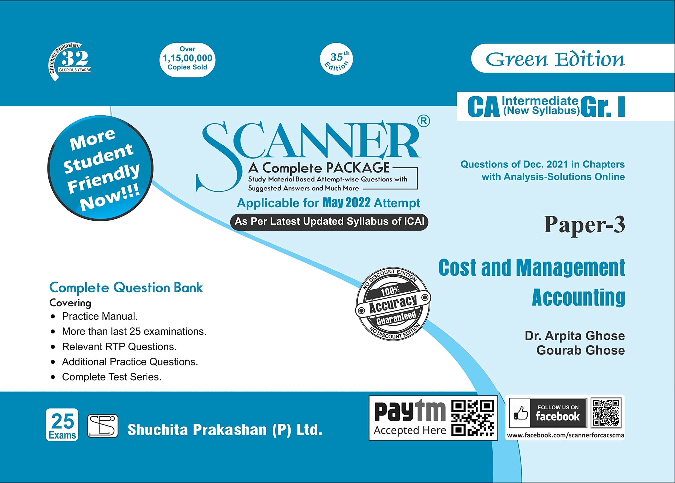 Scanner CA Inter Group I Paper-3 Cost and Management Accounting Paperback