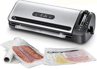 FoodSaverVacuum Sealer Machine with Roll Cutter & Storage | Handheld Sealer | Marinade Function & Vacuum Bags [FFS017]