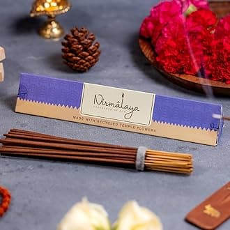 Nirmalaya Premium Patchouli Incense Sticks | Pack of 40 Sticks | 100% Natural & Charcoal-Free | Luxury, Hancrafted Organic Agarbatti for Pooja, Meditation, Yoga and Aromatherapy