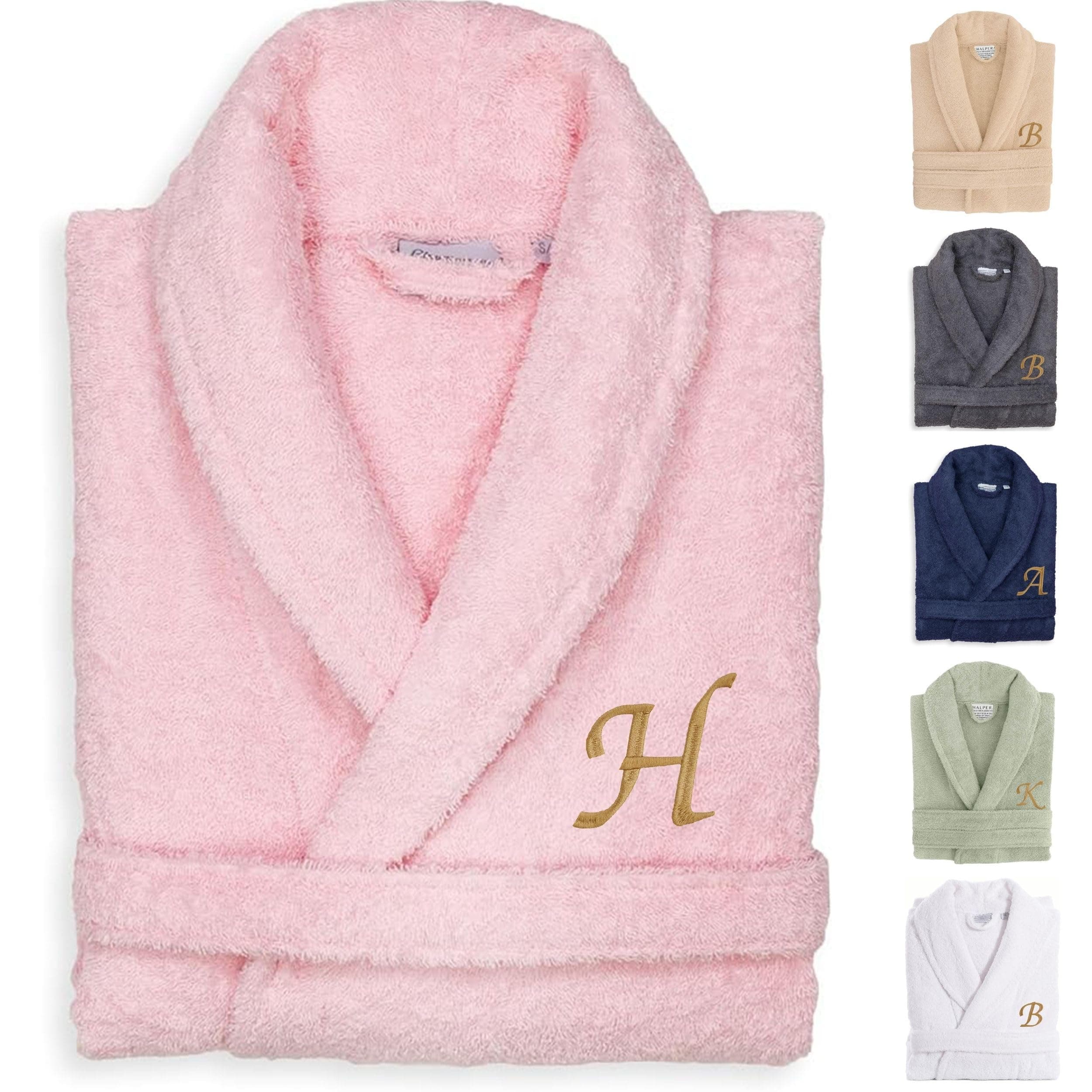 Aristocrat Custom Embroidered 100% Turkish Cotton Bathrobe –Personalized Robe, Soft Terry Cloth Unisex Bathrobe