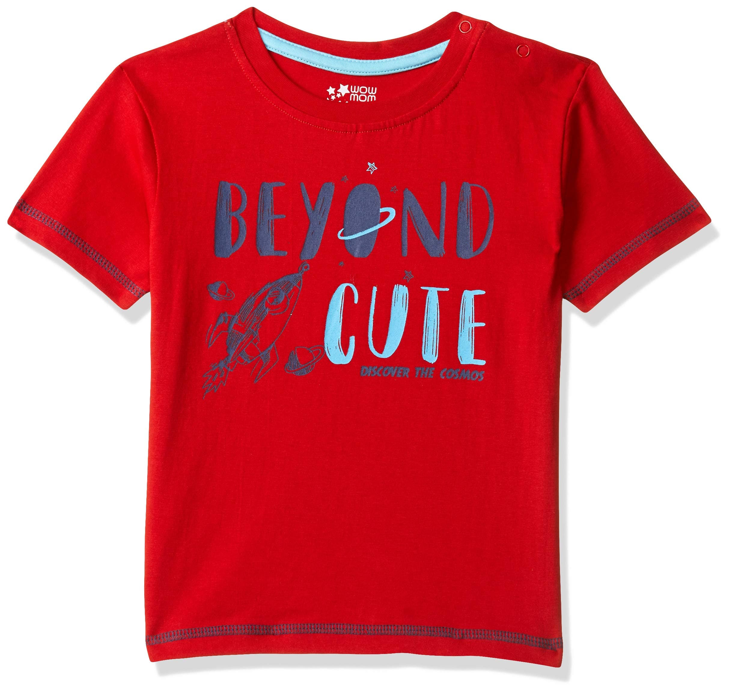 WOWMOM Boy's Plain Regular fit T-Shirt