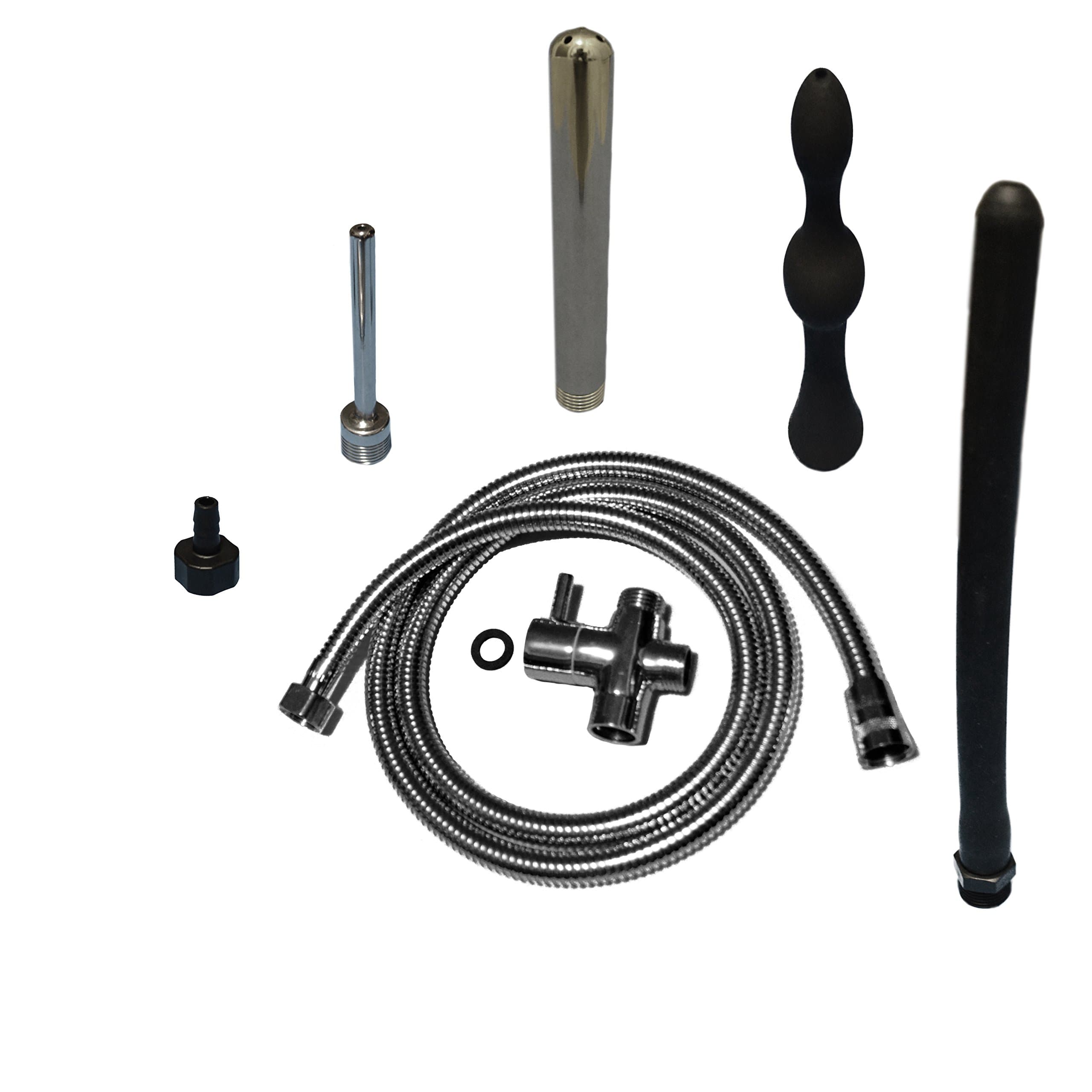 Enema Cleansing System, Shower Kit with 5.5", 6" and 10" Tips.