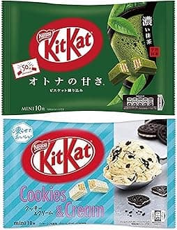 KitKat chocolate 2bags - Matcha dark green tea & Cookies and Cream flavor
