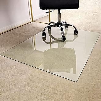 Custom Cut to Size Tempered Glass Chair Mat | 1/4" Thick Clear Glass Mat with Flat Edge | Protect Home or Office Floor | Effortless Rolling and Easy to Clean by Fab Glass and Mirror
