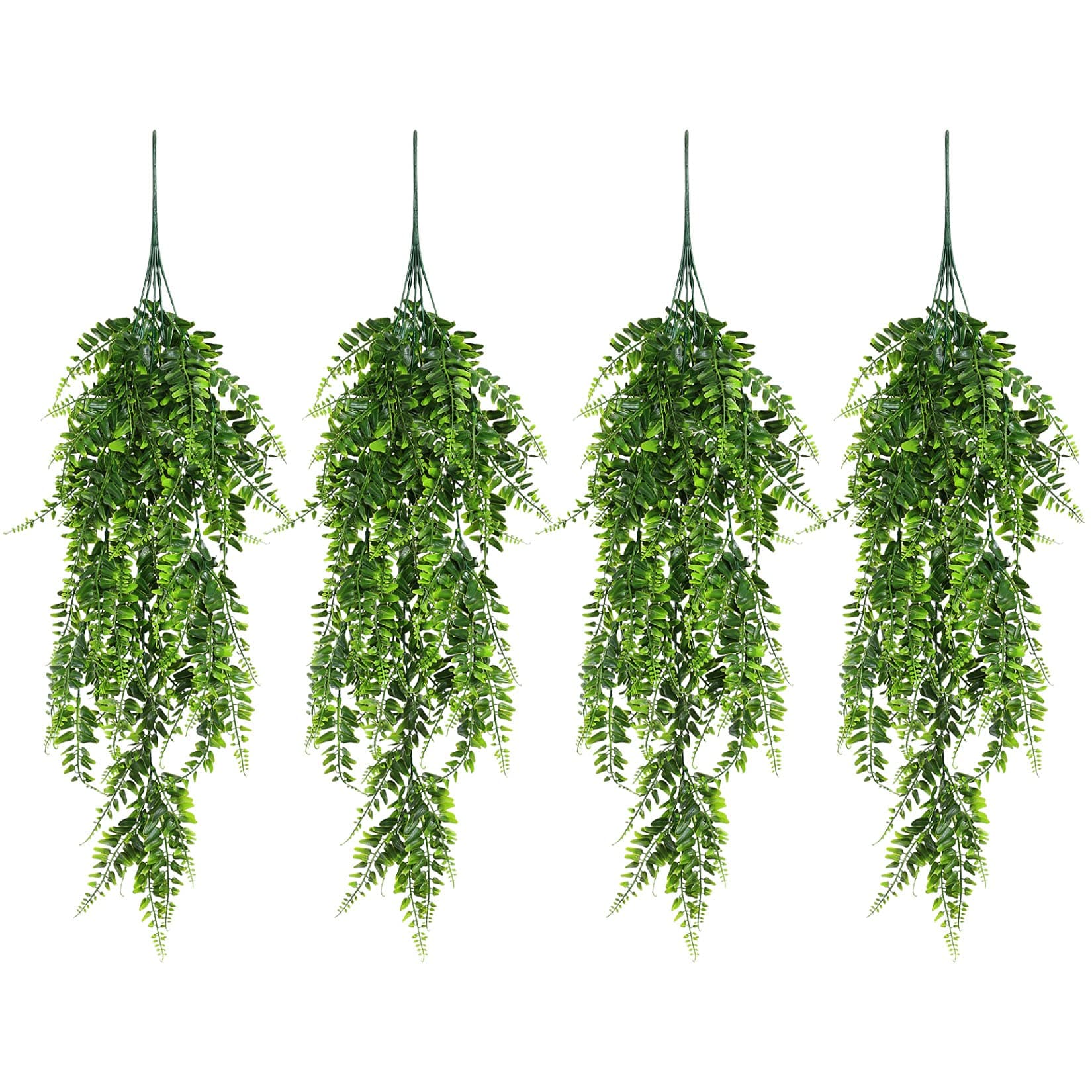 4 Pcs Artificial Hanging Plants, Decorative Artificial Fake Trailing Plants, Artificial Faux Fake Ferns Ivy Garland Plants, Indoors Outdoors Vines Plants for Home Garden Wall Hanging Baskets Decor
