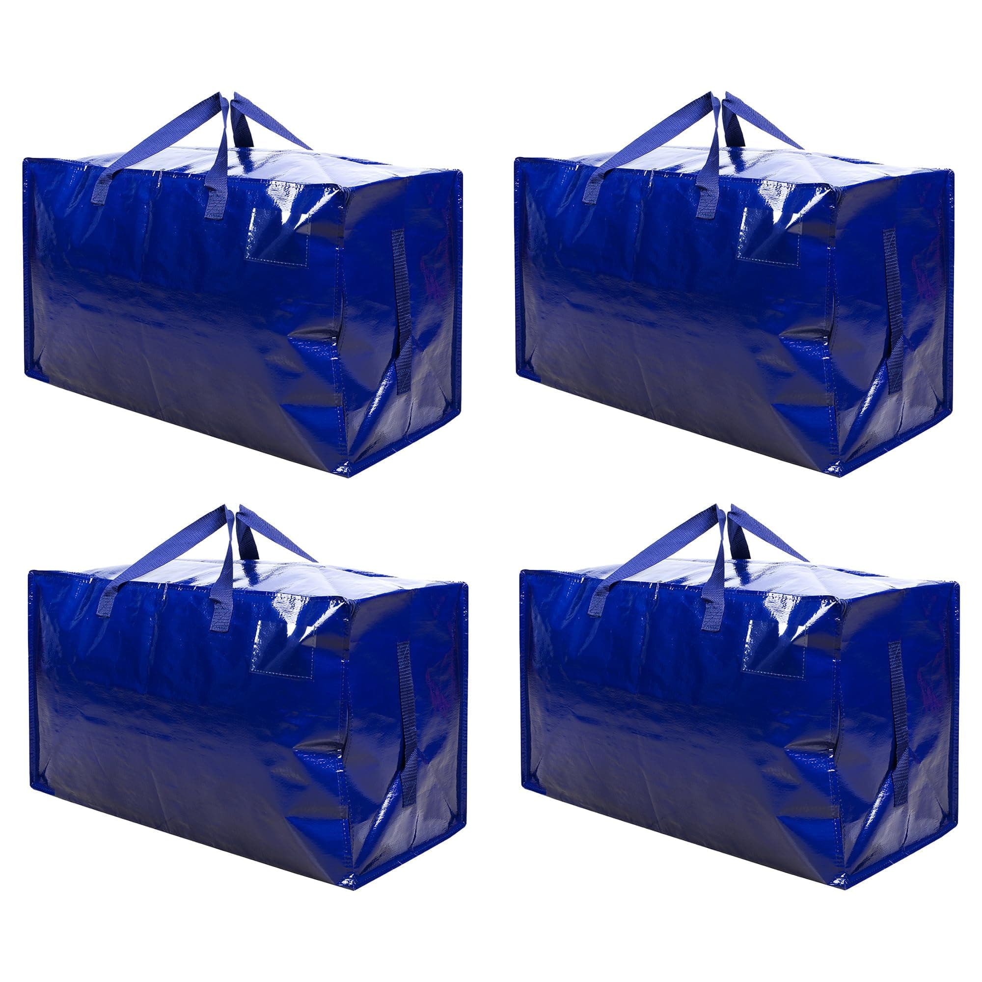 VENO Thick Over-Sized Organizer Storage Bag with Strong Handles and Zippers for Travelling, College Carrying, Moving, Camping, Christmas Decorations Storage, Made of Recycled Material (4 Packs)