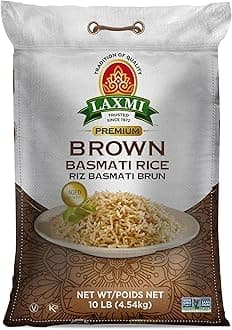 Laxmi All-Natural Brown Basmati Rice, 10 Pound Bag