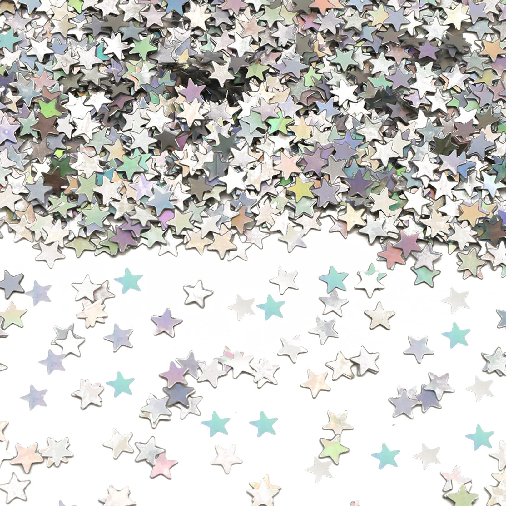 30g Silver Star Confetti, Star Table Confetti, Metallic Glitter Table Confetti Sequins for Birthday Party Anniversary Wedding Table Party Decorations Christmas Decorations (1000pcs)
